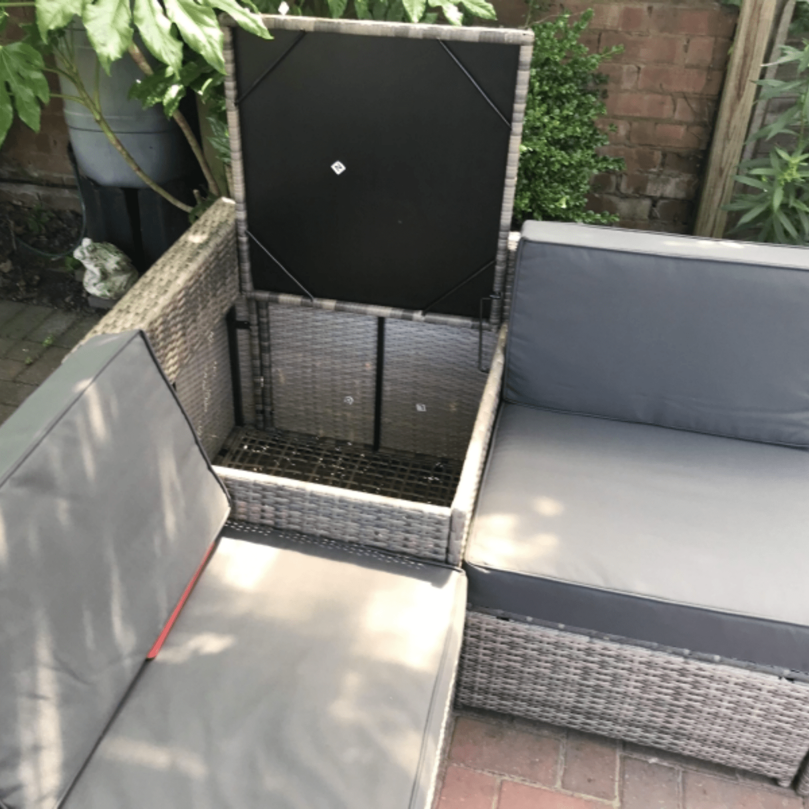 Large Patio Rattan Corner Sofa Set Garden Furniture Side Table Cushion 12 Seater - Home and Garden Furniture Shop - rustic - furniture