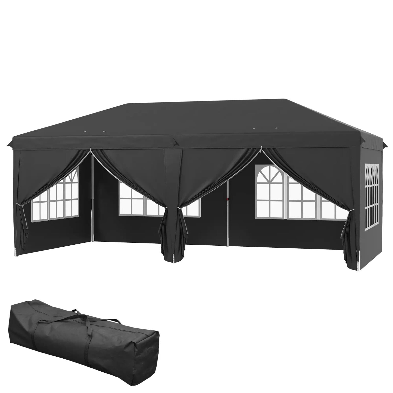 Large Pop Up Gazebo Outdoor Wedding Party Tent Sides 3 x 6m Heavy Duty Pavilion - Home and Garden Furniture Shop - rustic - furniture