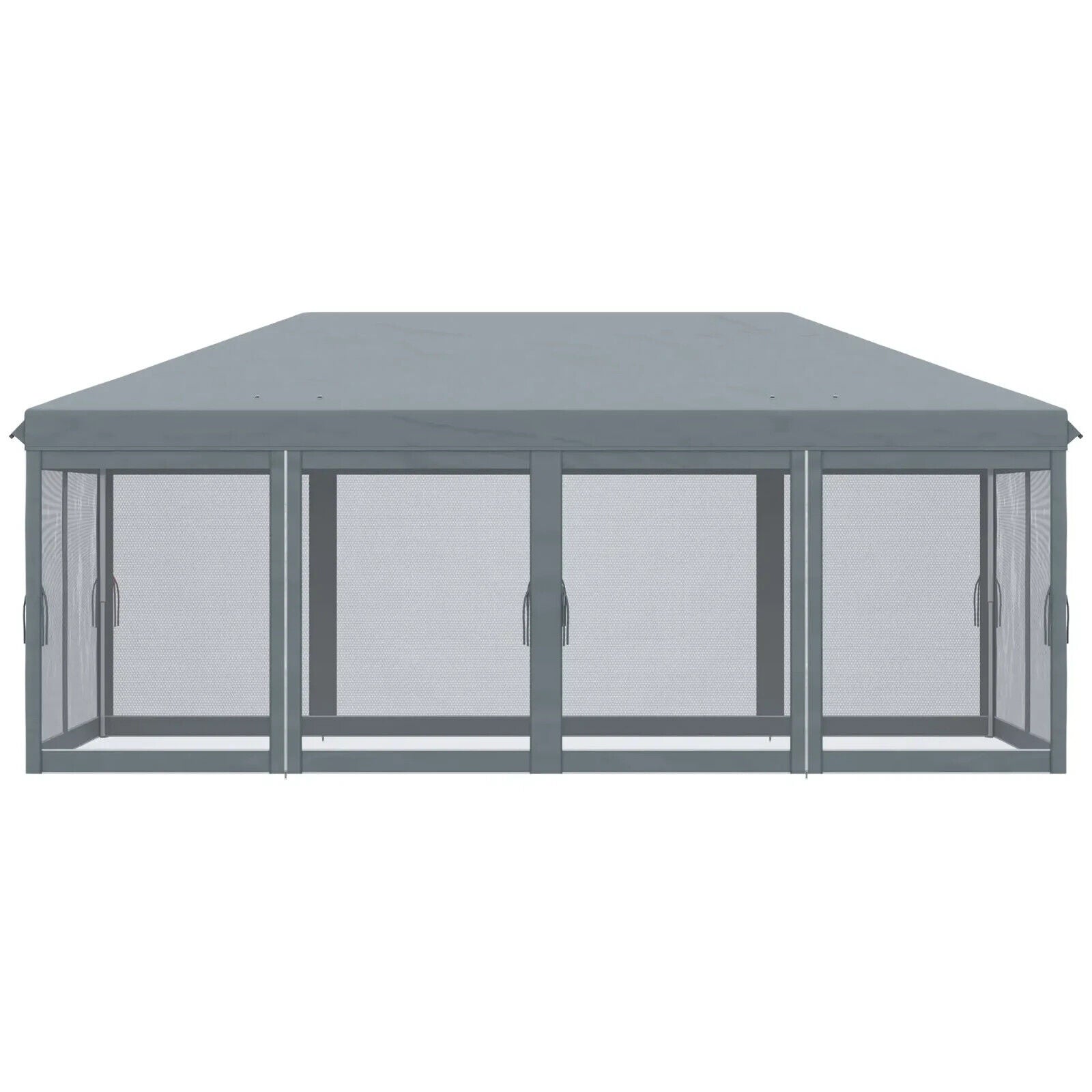 Large Pop Up Gazebo Party Tent Canopy 6 Removable Sidewalls 6 x 3m Grey Marquee - Home and Garden Furniture Shop - rustic - furniture