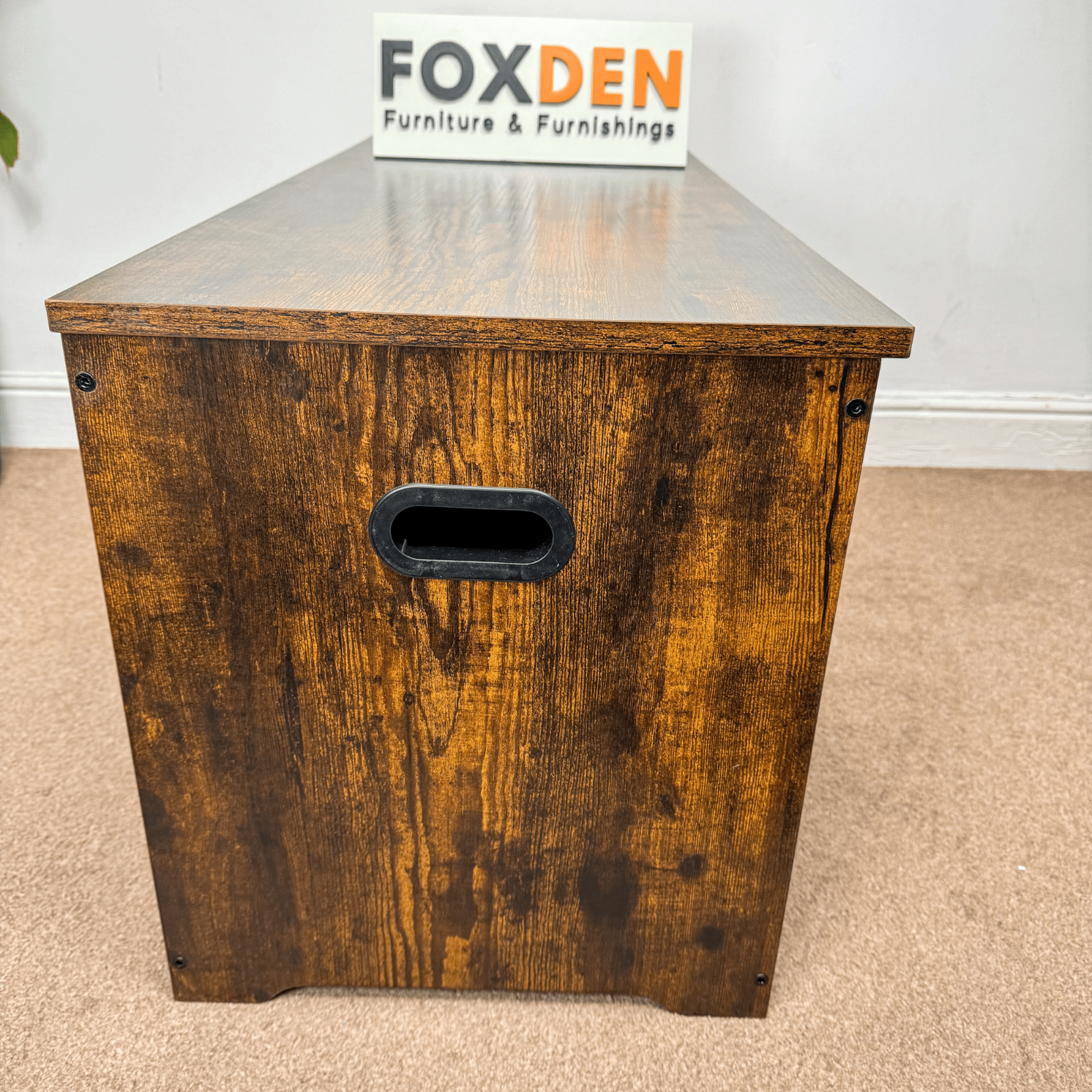 Large Rustic Storage Chest Shoe Bench Toys Trunk Box Organiser Industrial Trunk - Home and Garden Furniture Shop - rustic - furniture