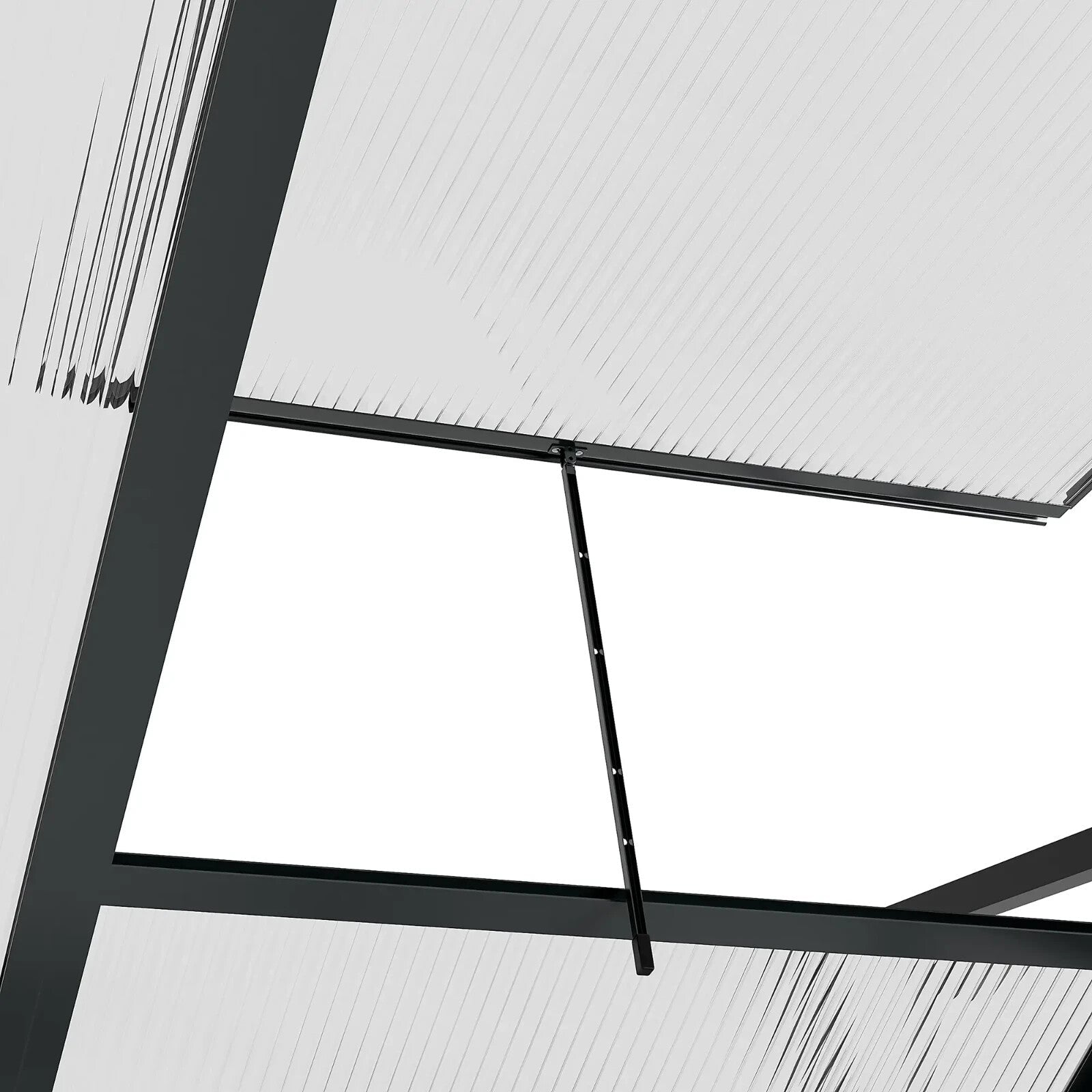 Large Walk - In Polycarbonate Greenhouse Aluminium Frame Galvanised Base Garden - Home and Garden Furniture Shop - rustic - furniture