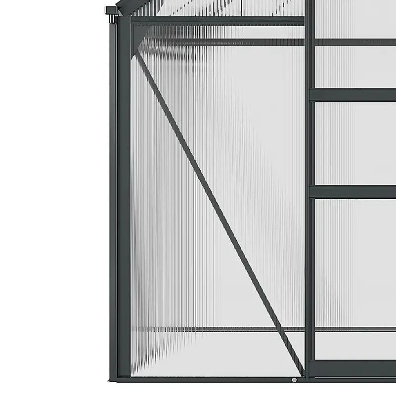Large Walk - In Polycarbonate Greenhouse Aluminium Frame Galvanised Base,Garden - Home and Garden Furniture Shop - rustic - furniture