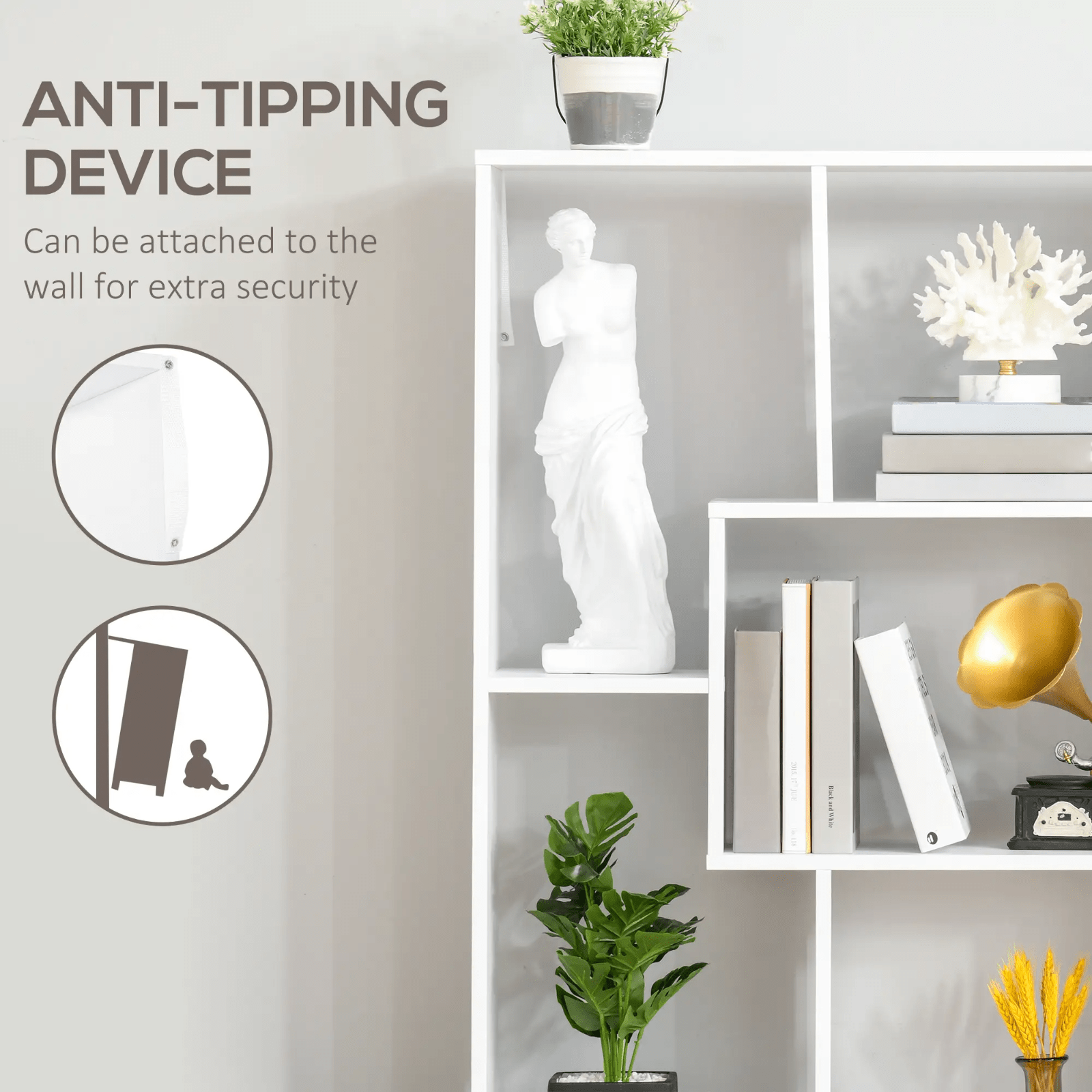 Large Wooden Bookcase Room Divider Tall Bookshelf Storage Display Shelving Unit - Home and Garden Furniture Shop - rustic - furniture