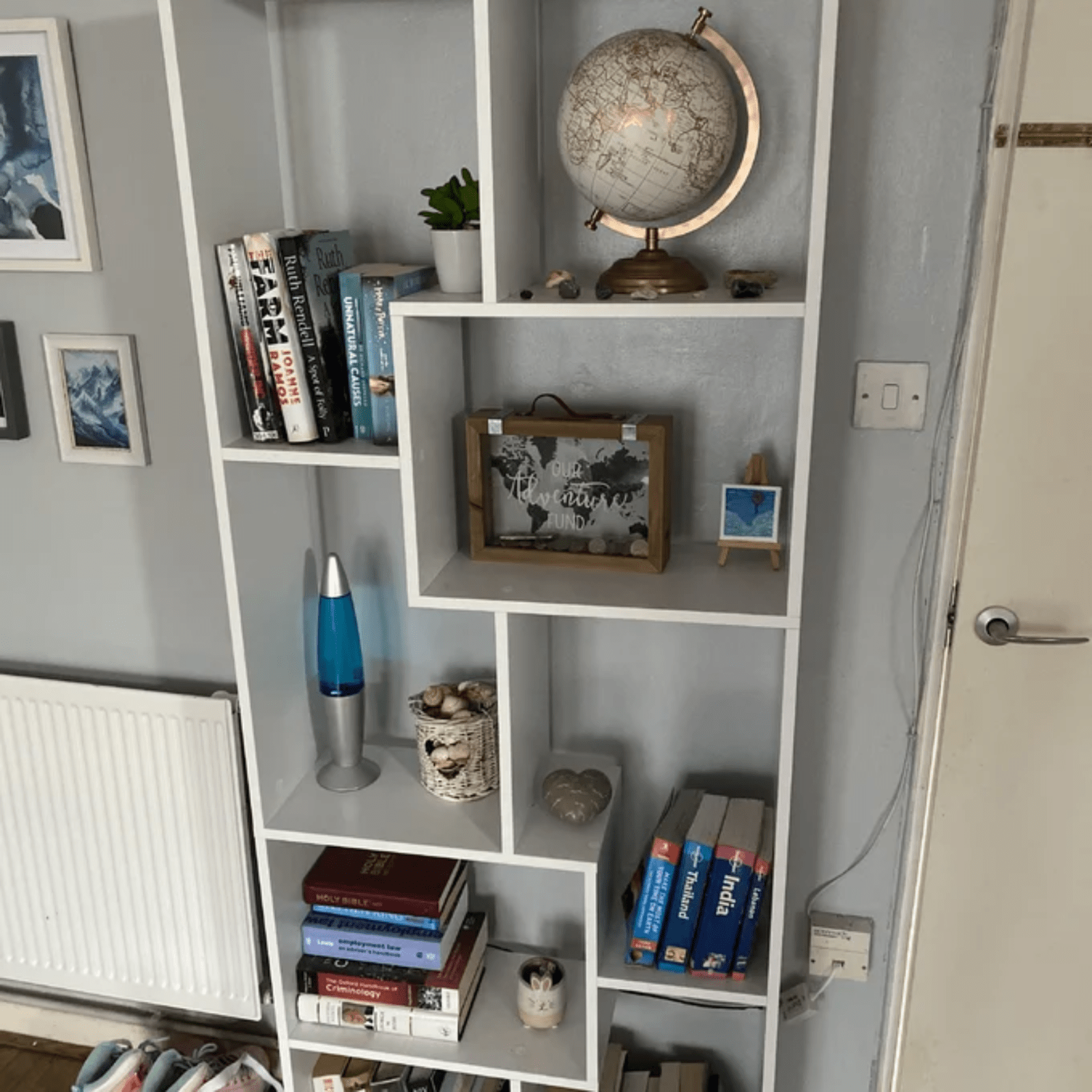 Large Wooden Bookcase Room Divider Tall Bookshelf Storage Display Unit 8 Shelves - Home and Garden Furniture Shop - rustic - furniture