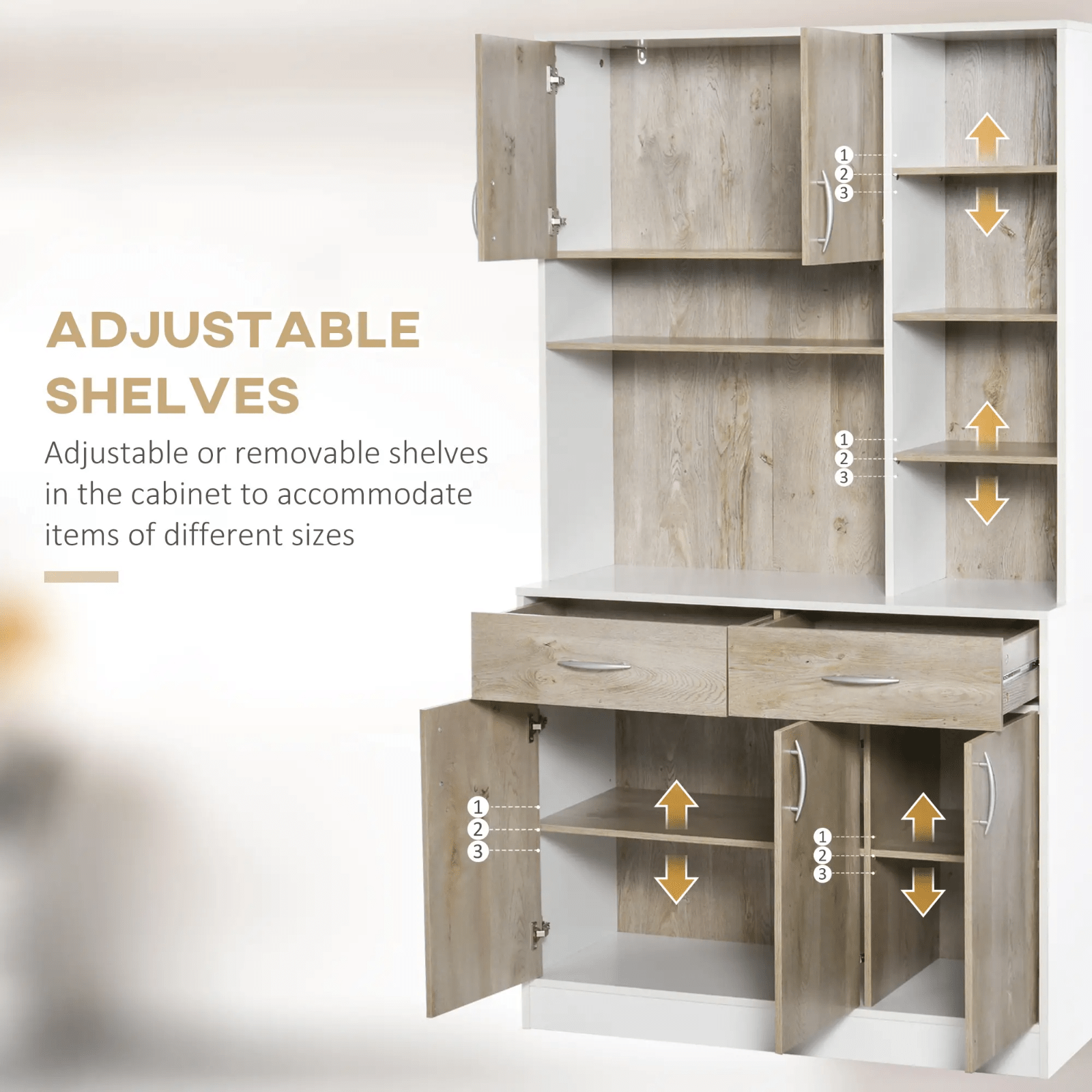 Larger Kitchen Larder Cupboard Buffet Storage Cabinet Server Sideboard Drawers - Home and Garden Furniture Shop - rustic - furniture