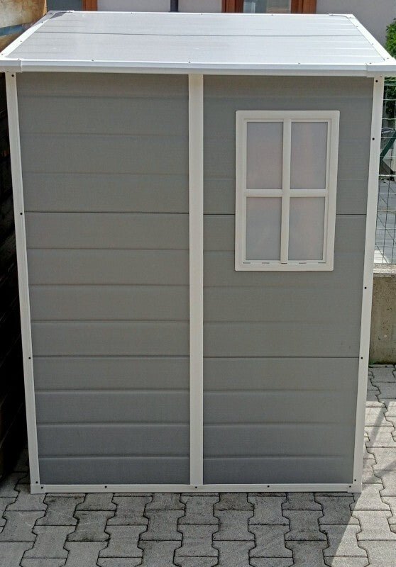 Lean to Garden Shed with Window 4 x 5ft Plastic Tool Storage House Lockable Door - Home and Garden Furniture Shop - rustic - furniture