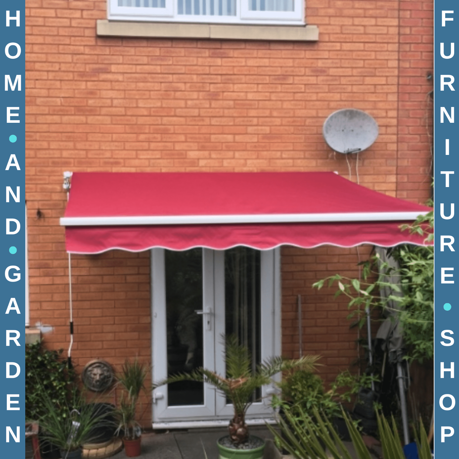 Manual Retractable Patio Awning 2.5m x 2m Garden Sun Shade Shelter with UV Cover - Home and Garden Furniture Shop - rustic - furniture