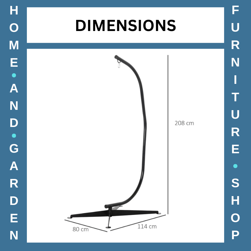 Metal C - Stand for Hammock Chair Swing w/ Heavy Duty Frame for Indoor and Outdoor - Home and Garden Furniture Shop - rustic - furniture