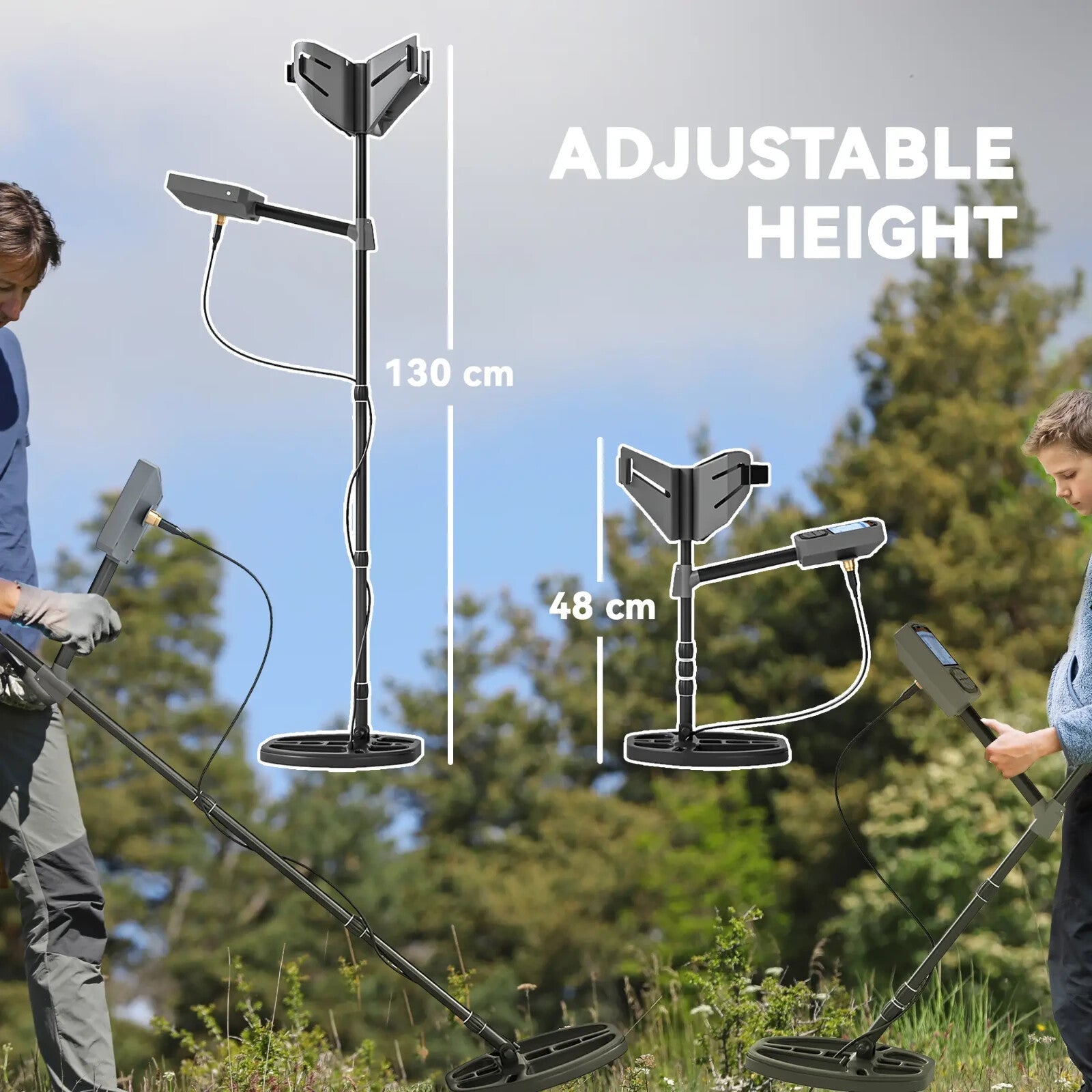 Metal Detector for Adults Beginners Gold Detector Waterproof Coil High Accuracy - Home and Garden Furniture Shop - rustic - furniture