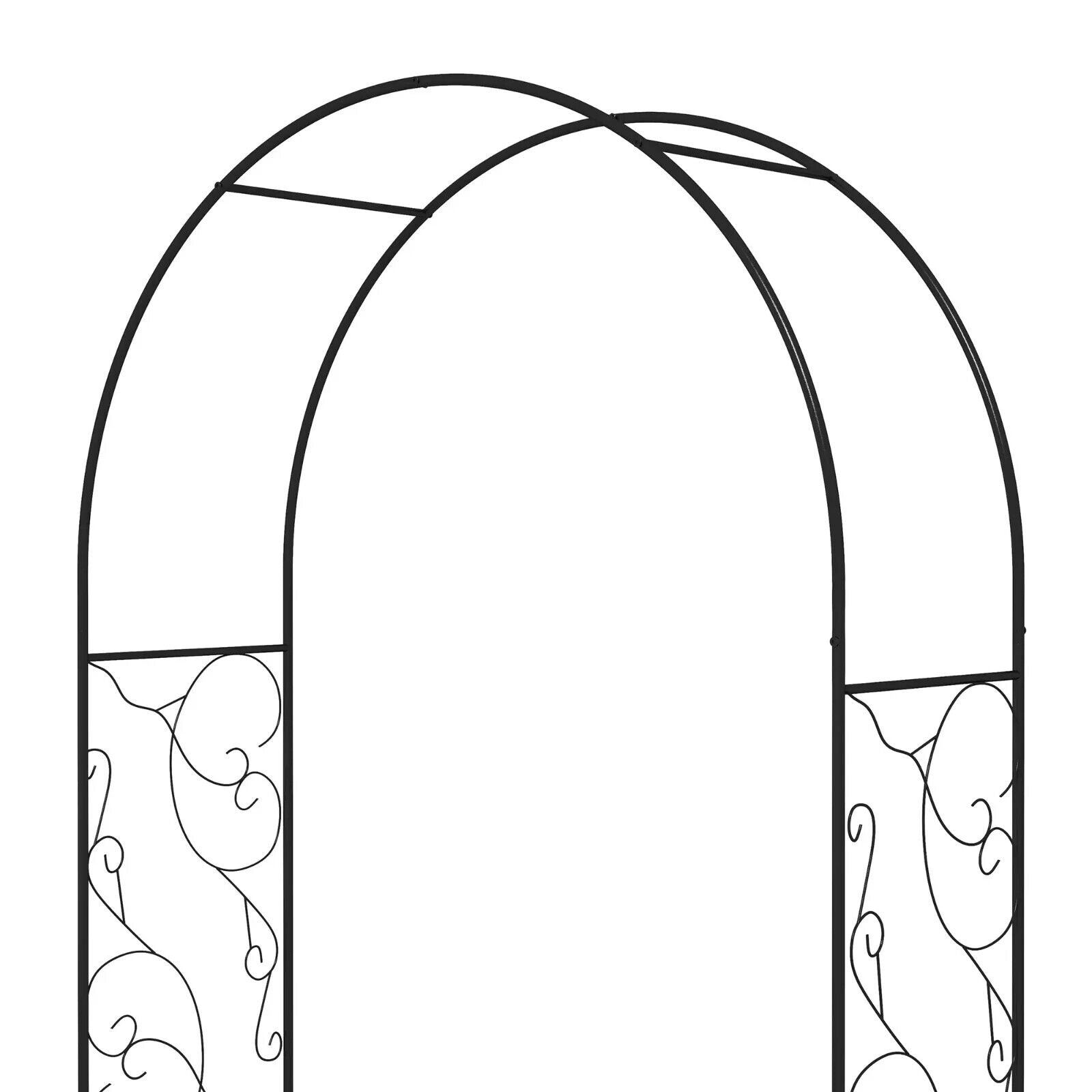 Metal Garden Arch with Double Gate for Climbing Plants Vines & Roses Arbor Frame - Home and Garden Furniture Shop - #rustic - furniture#