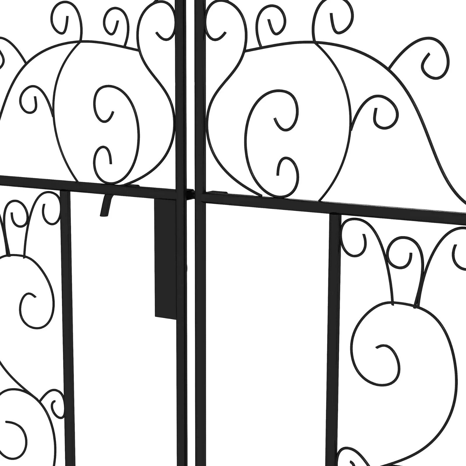 Metal Garden Arch with Double Gate for Climbing Plants Vines & Roses Arbor Frame - Home and Garden Furniture Shop - #rustic - furniture#