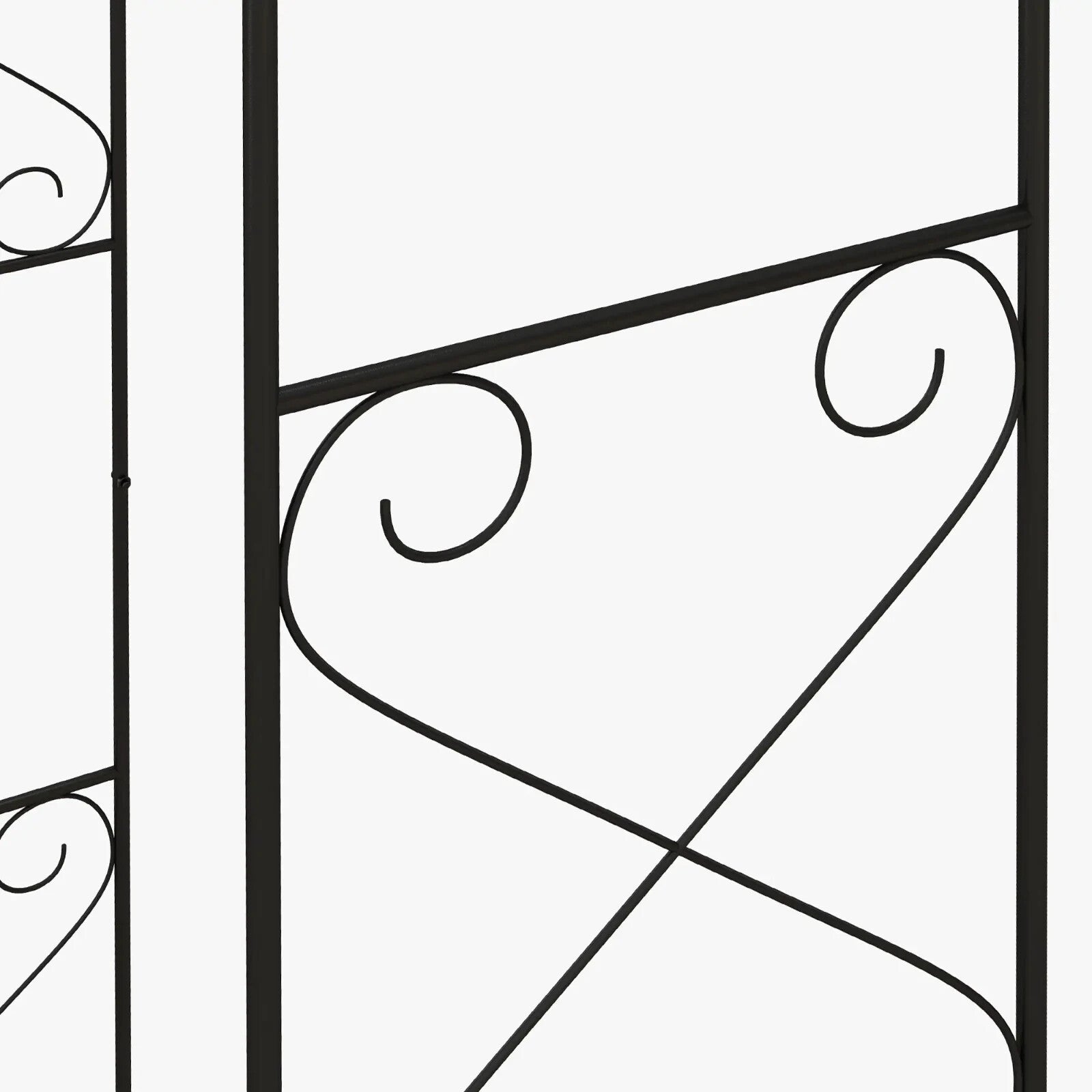 Metal Garden Arch with Double Gates Outdoor Arbour for Climbing Plants and Roses - Home and Garden Furniture Shop - rustic - furniture