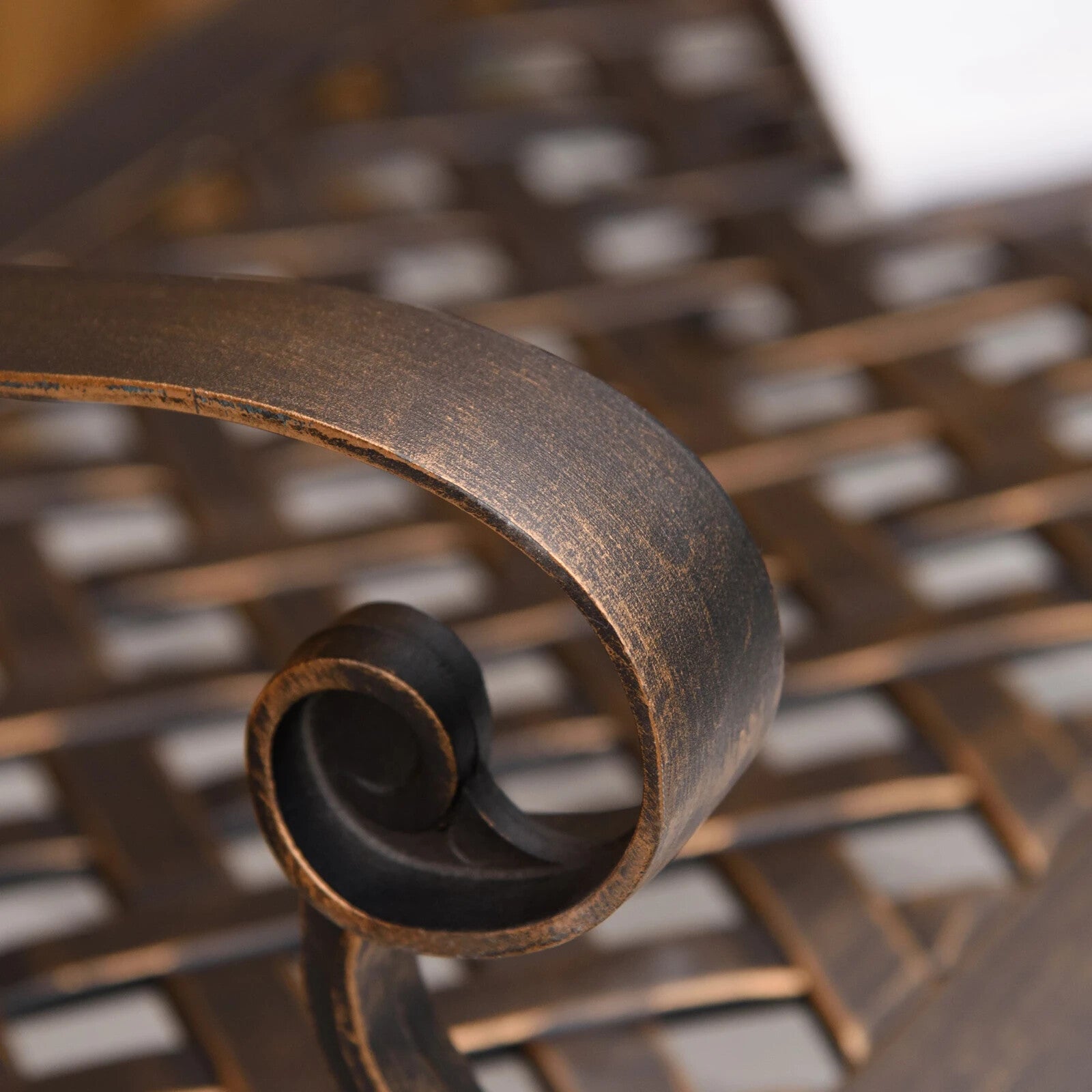 Metal Garden Bench 2 Seater Cast Aluminium Antique Park Loveseat Patio Bronze - Home and Garden Furniture Shop - rustic - furniture