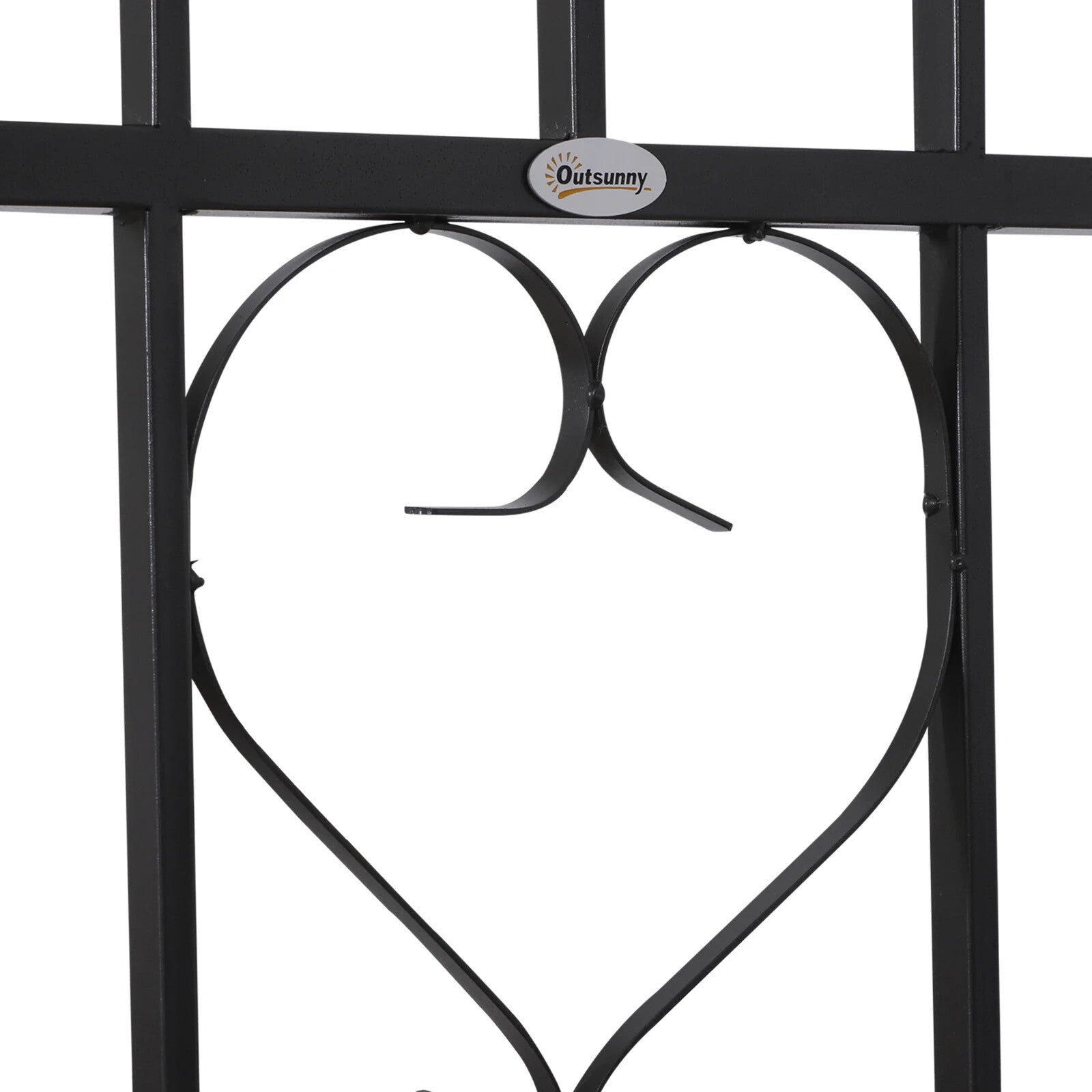 Metal Garden Bench 2 Seater Outdoor Chair Arbour Arch Pergola Black Frame Bench - Home and Garden Furniture Shop - rustic - furniture