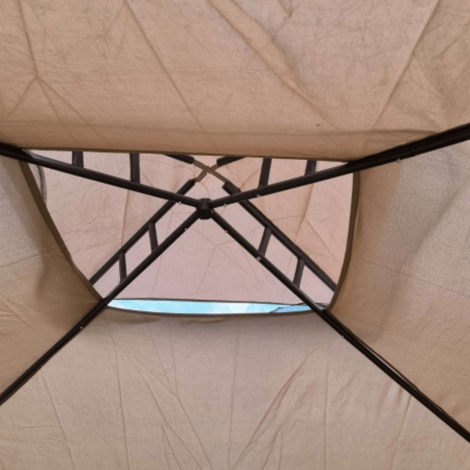 Metal Garden Gazebo Outdoor 2 - Tier Roof Marquee Party Tent Taup Shelter 3 x 3 m - Home and Garden Furniture Shop - #rustic - furniture#