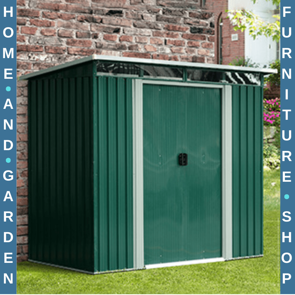 Metal Garden Shed 260L x 133W x 200Hcm Tool Storage with Foundation Ventilation - Home and Garden Furniture Shop - rustic - furniture