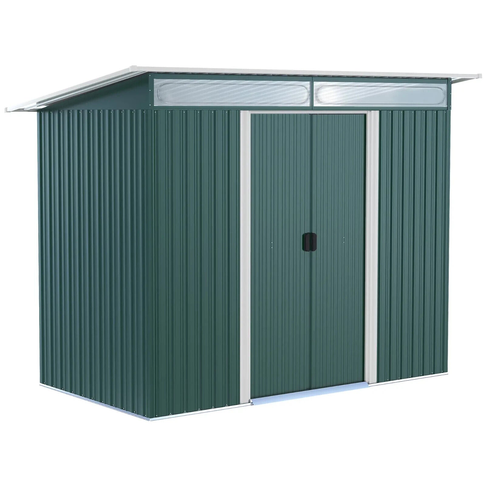 Metal Garden Shed 260L x 133W x 200Hcm Tool Storage with Foundation Ventilation - Home and Garden Furniture Shop - #rustic - furniture#
