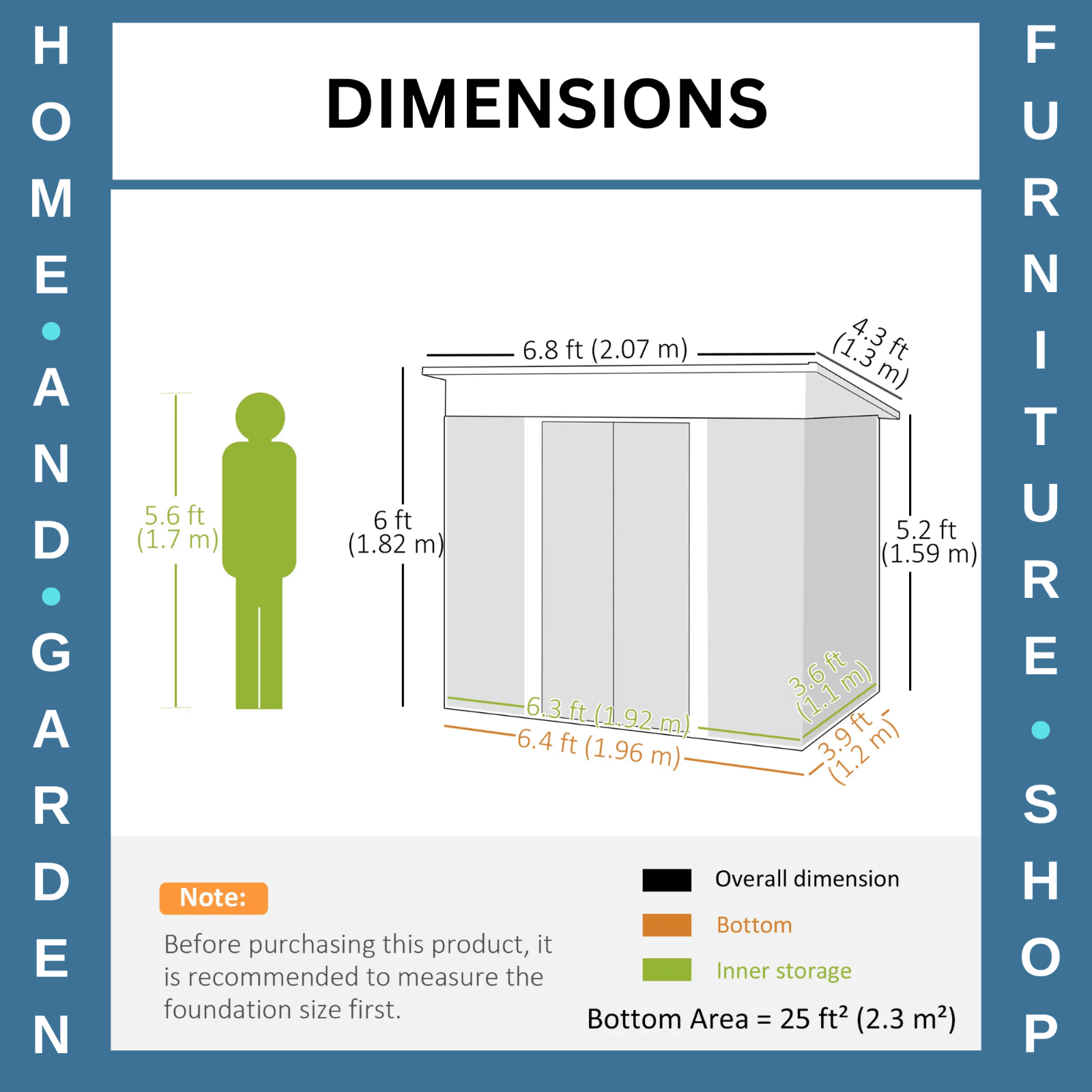 Metal Garden Shed Outdoor Storage Shed for Tools Patio Backyard Heavy Duty Grey - Home and Garden Furniture Shop - rustic - furniture