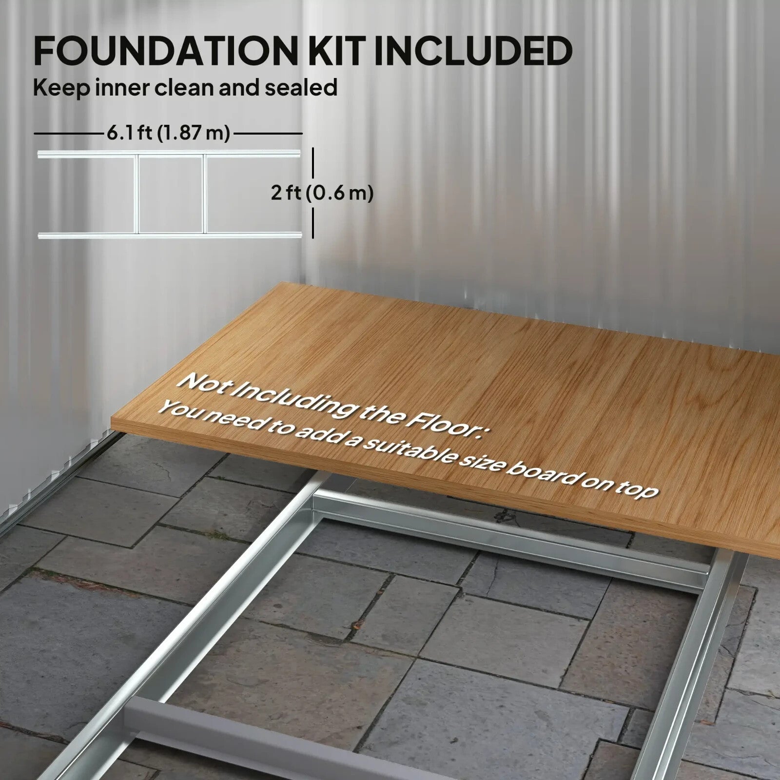 Metal Garden Shed Outdoor Storage Shed for Tools Patio Backyard Heavy Duty Grey - Home and Garden Furniture Shop - rustic - furniture