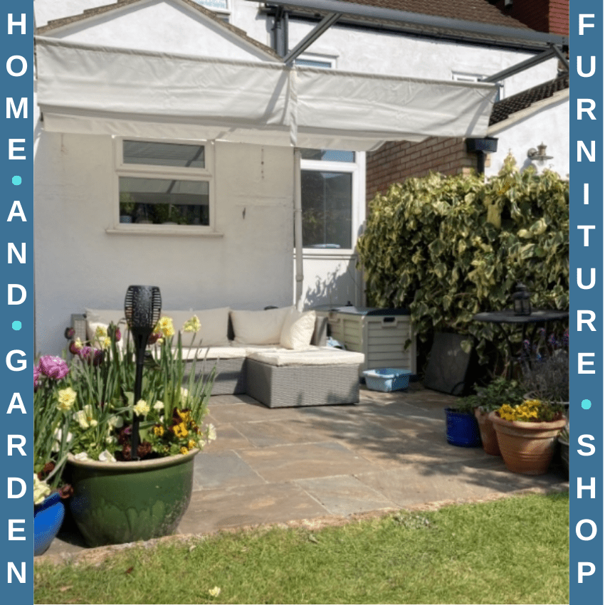 Metal Pergola Gazebo with Retractable Canopy Wall Mounted Garden Patio Shelter - Home and Garden Furniture Shop - rustic - furniture