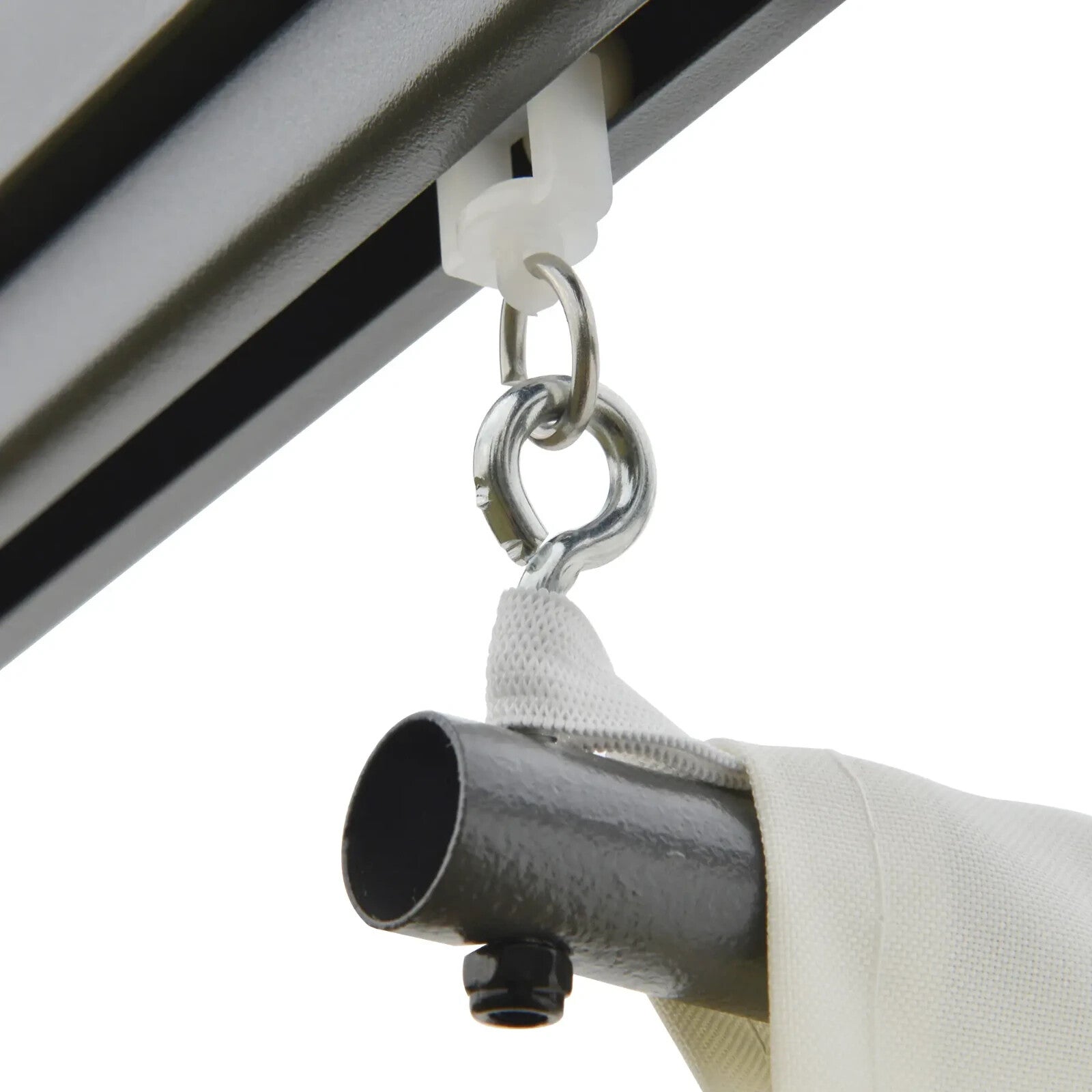 Metal Pergola Gazebo with Retractable Canopy Wall Mounted Garden Patio Shelter - Home and Garden Furniture Shop - rustic - furniture