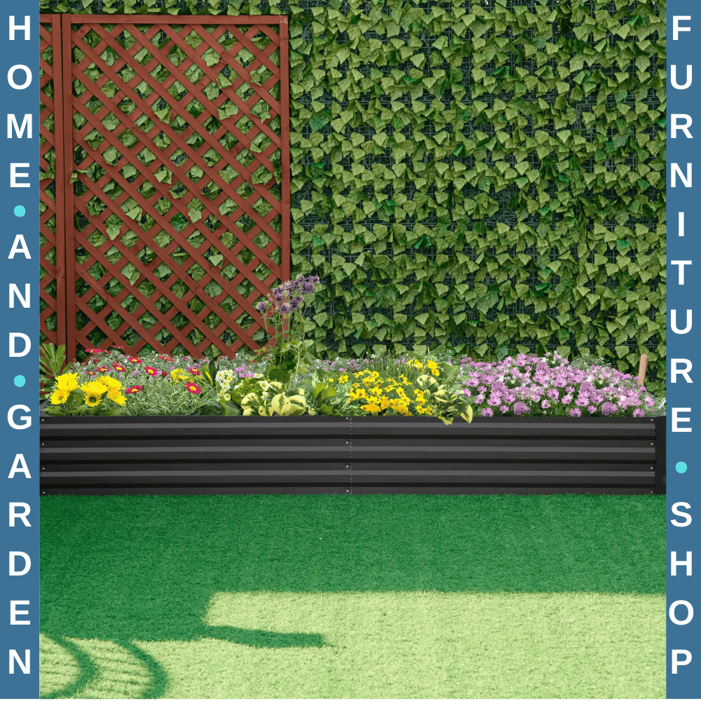 Metal Raised Garden Bed Large Outdoor Planter Box for Vegetables Herbs Flowers - Home and Garden Furniture Shop - rustic - furniture