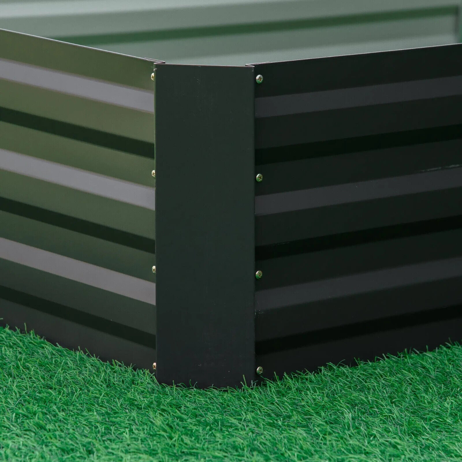 Metal Raised Garden Bed Planter Box 241x90.5x30cm for Flowers Herbs Outdoor Grey - Home and Garden Furniture Shop - #rustic - furniture#