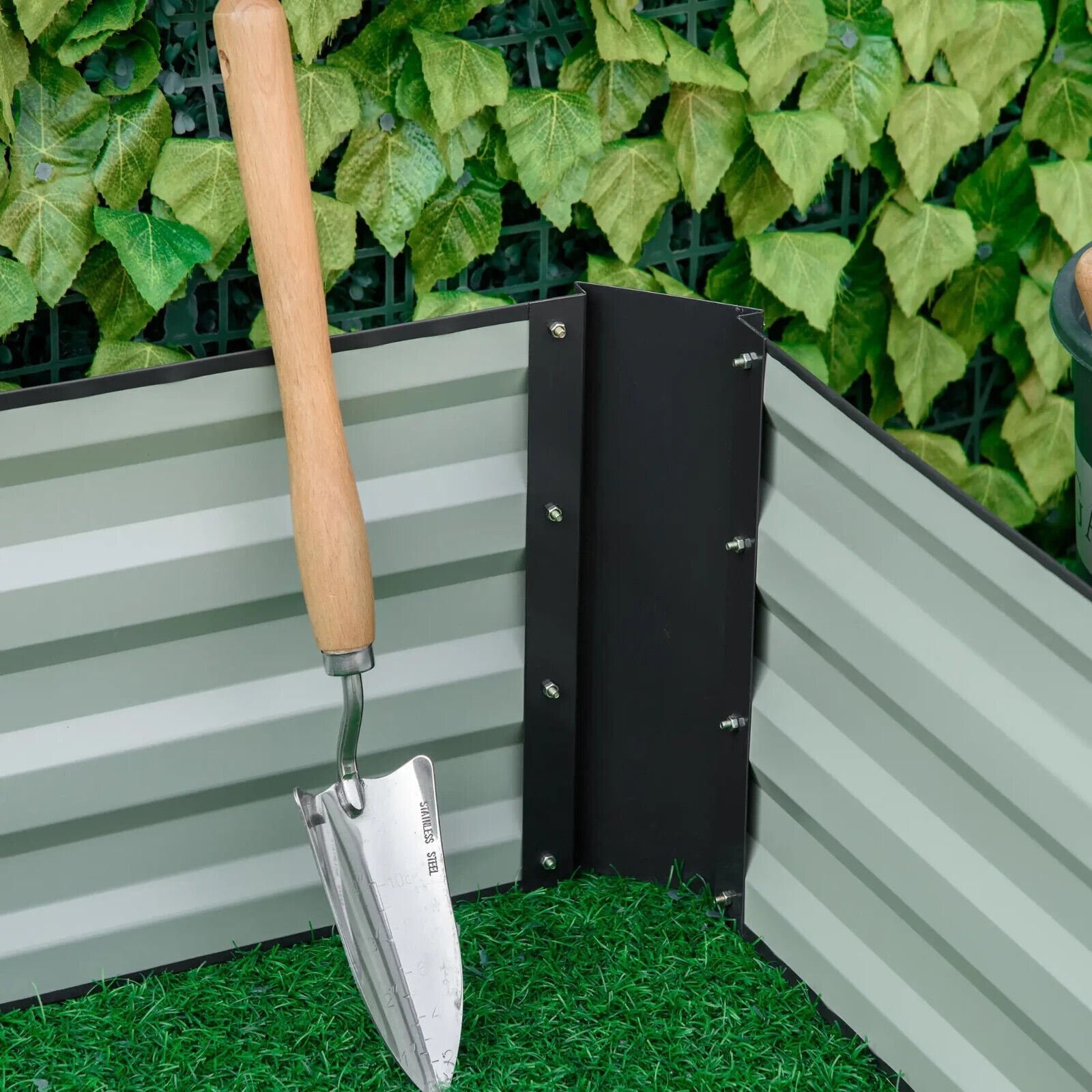 Metal Raised Garden Bed Planter Box 241x90.5x30cm for Flowers Herbs Outdoor Grey - Home and Garden Furniture Shop - #rustic - furniture#