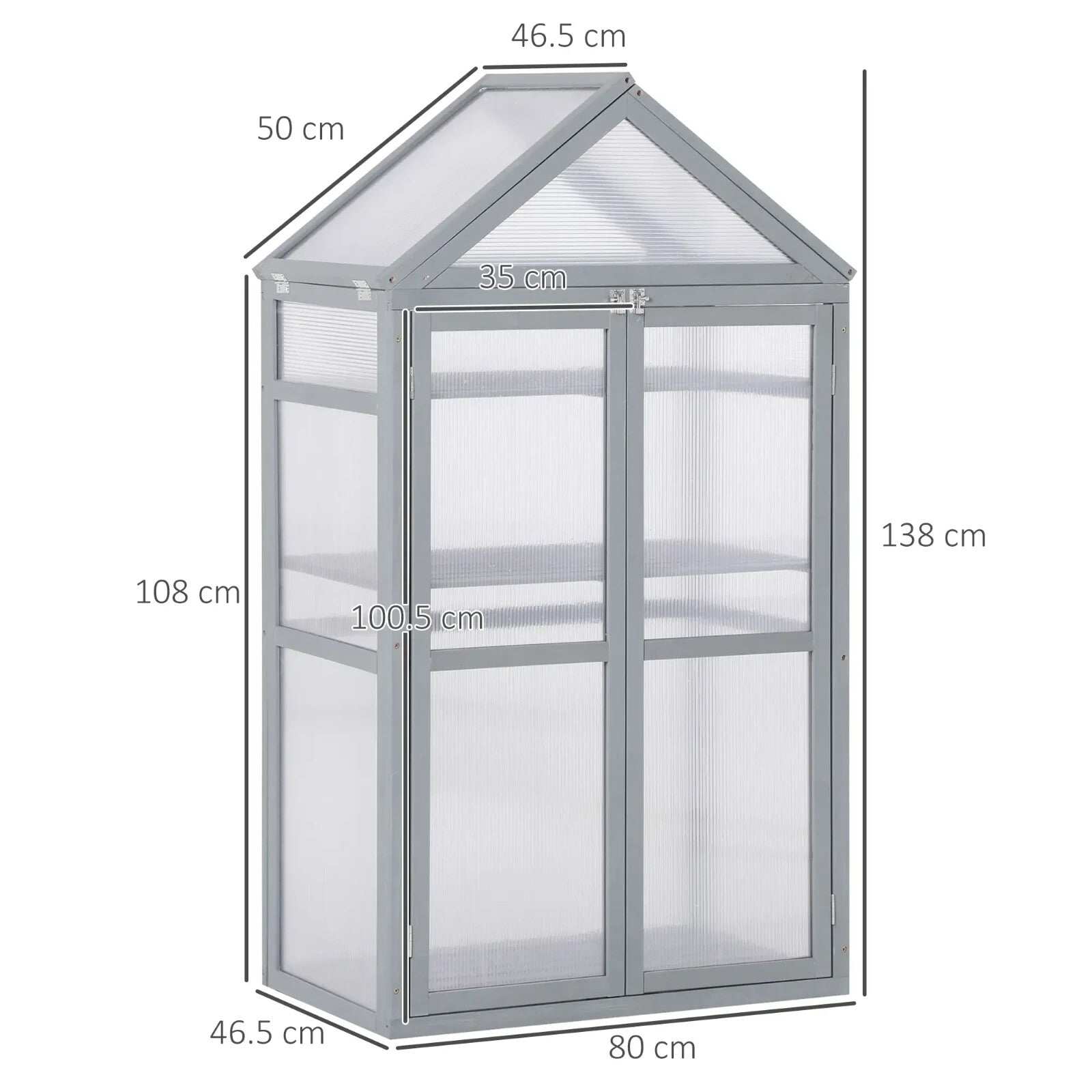 Mini Wooden Greenhouse Grow House for Plants with PC Board 80x47x138cm Outdoor - Home and Garden Furniture Shop - rustic - furniture