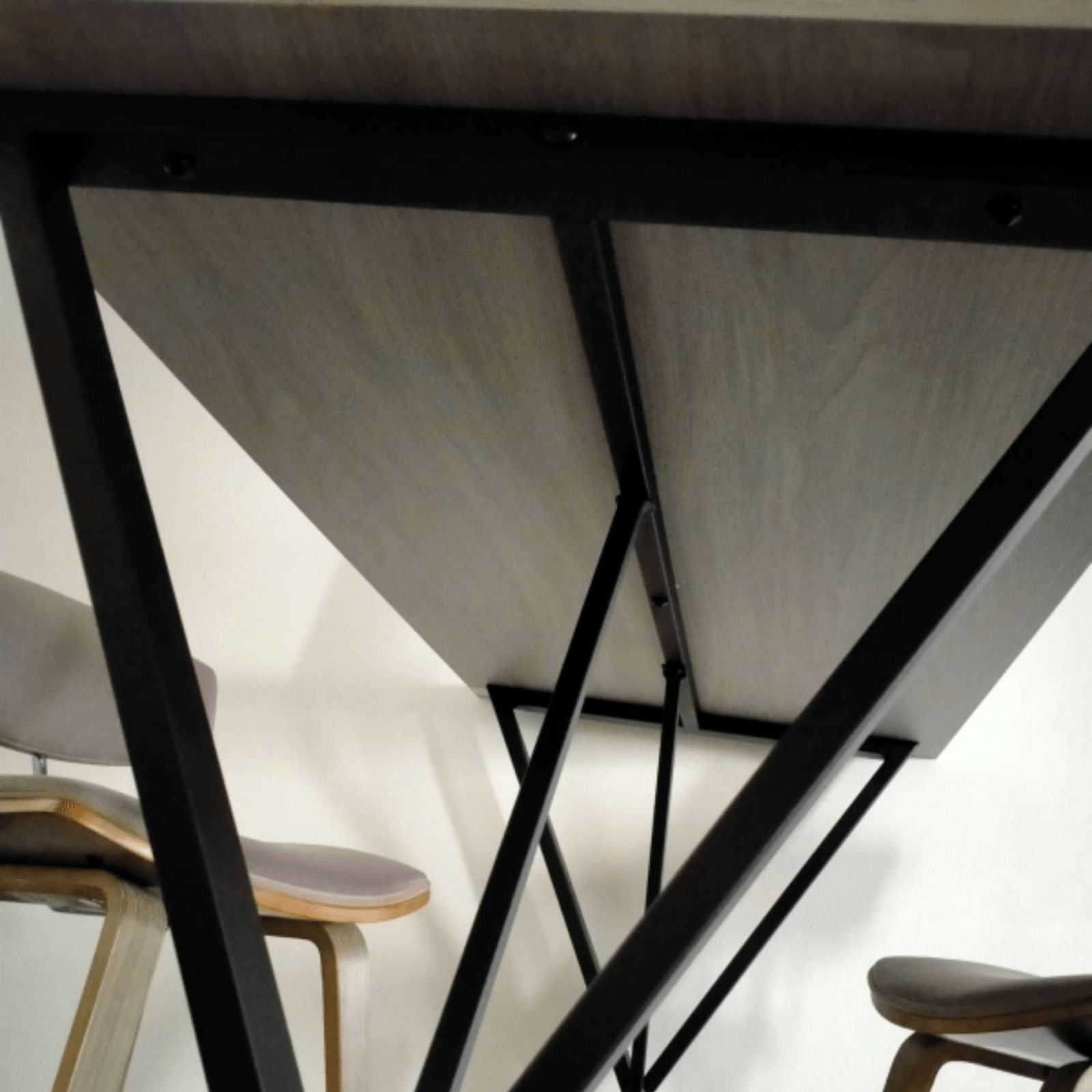 Modern Breakfast Bar Table Steel Legs Kitchen Dining Bar Table White Wood Effect - Home and Garden Furniture Shop - rustic - furniture