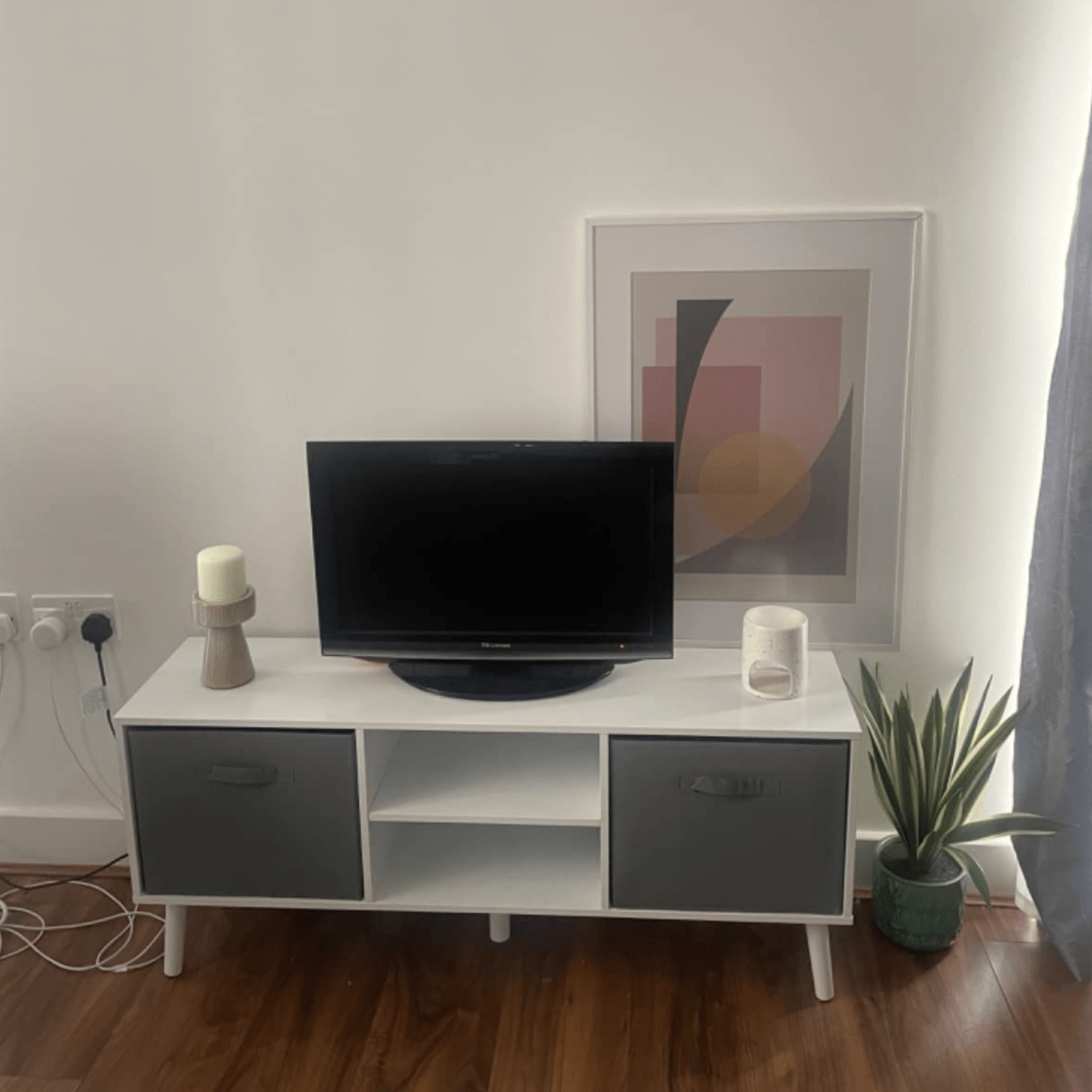 Modern Wooden TV Cabinet Stand Media Unit Retro TV Cube Storage Drawers Shelves - Home and Garden Furniture Shop - rustic - furniture