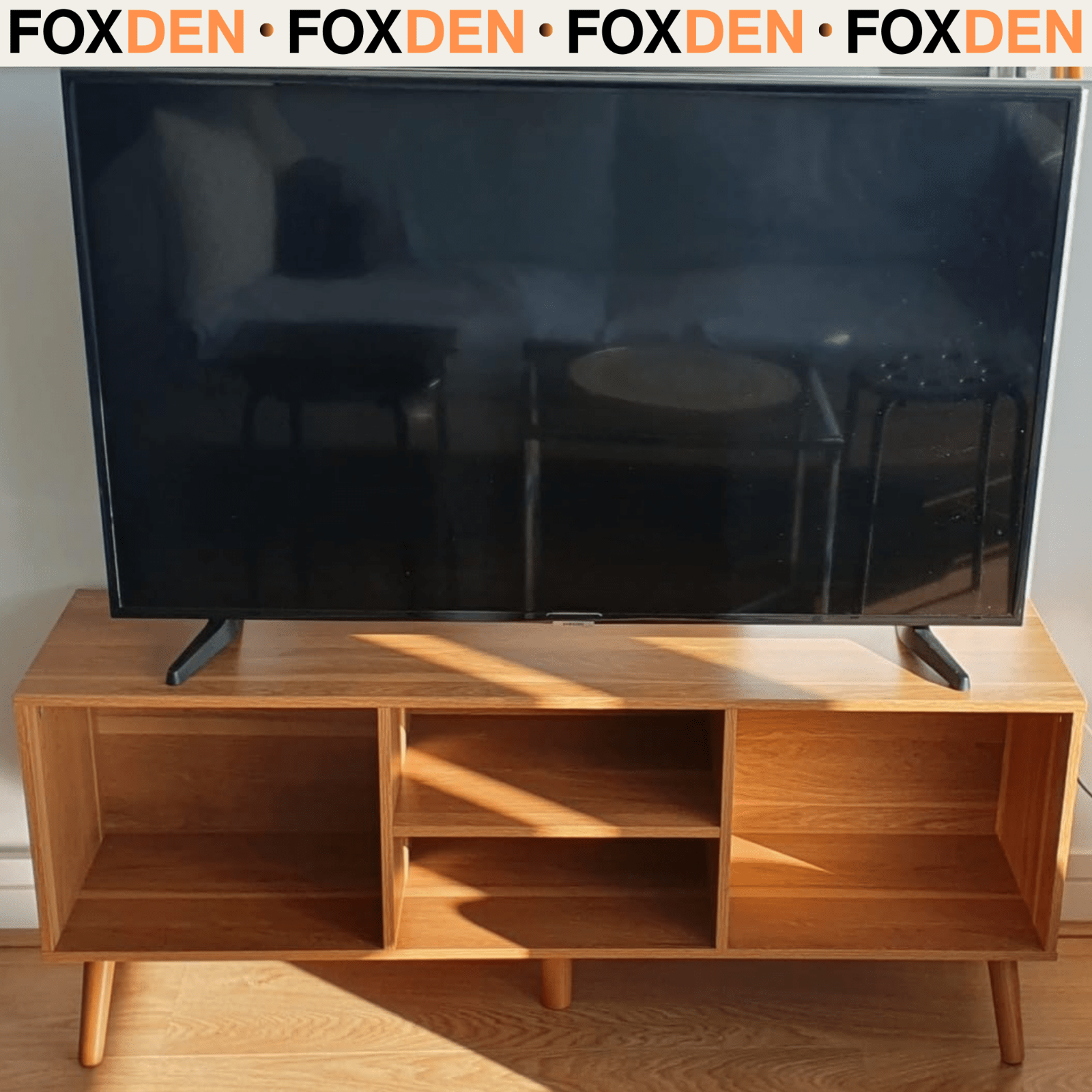 Modern Wooden TV Cabinet Stand Media Unit Retro TV Cube Storage Drawers Shelves - Home and Garden Furniture Shop - rustic - furniture