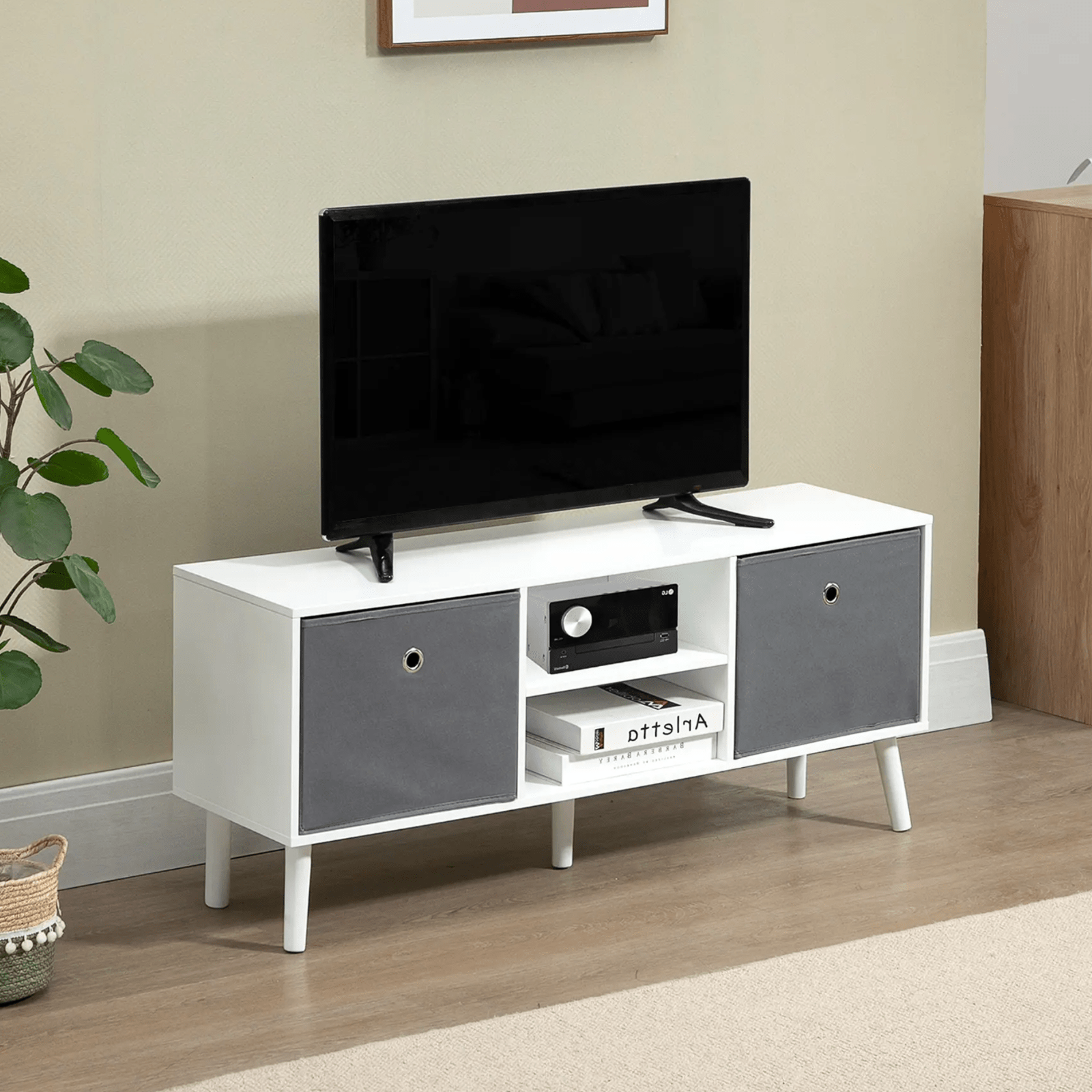 Modern Wooden TV Cabinet Stand Media Unit Retro TV Cube Storage Drawers Shelves - Home and Garden Furniture Shop - rustic - furniture