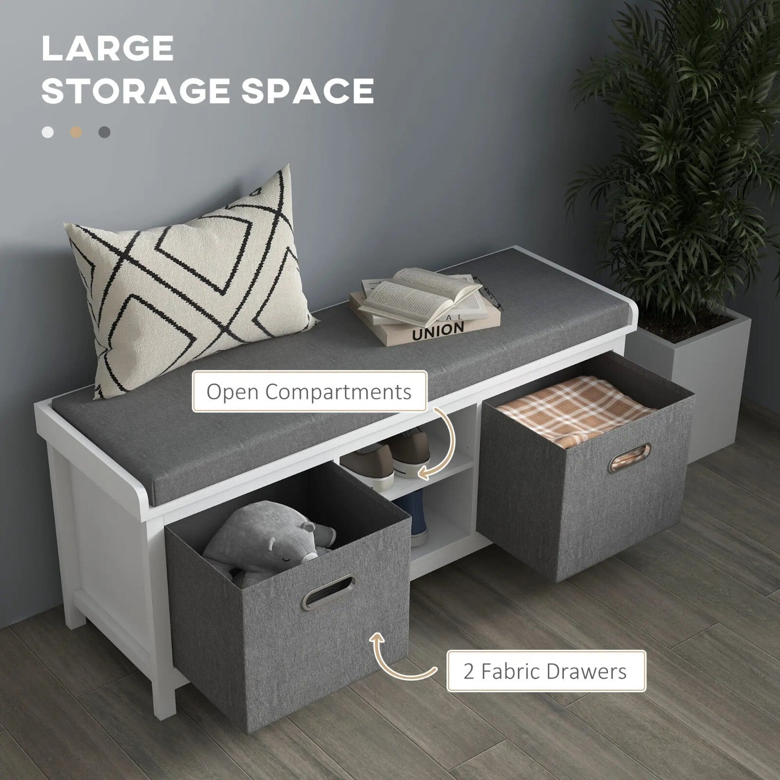 Narrow Shoe Storage Bench Seat Slim Hallway Shoe Storage Drawers Shelf Shoe Rack - Home and Garden Furniture Shop - rustic - furniture