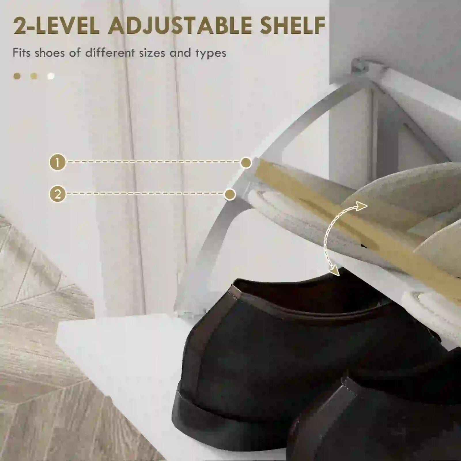 Narrow Shoe Storage Cabinet Rack 4 Flip Drawers 16 Pairs of Shoes Console Table - Home and Garden Furniture Shop - rustic - furniture