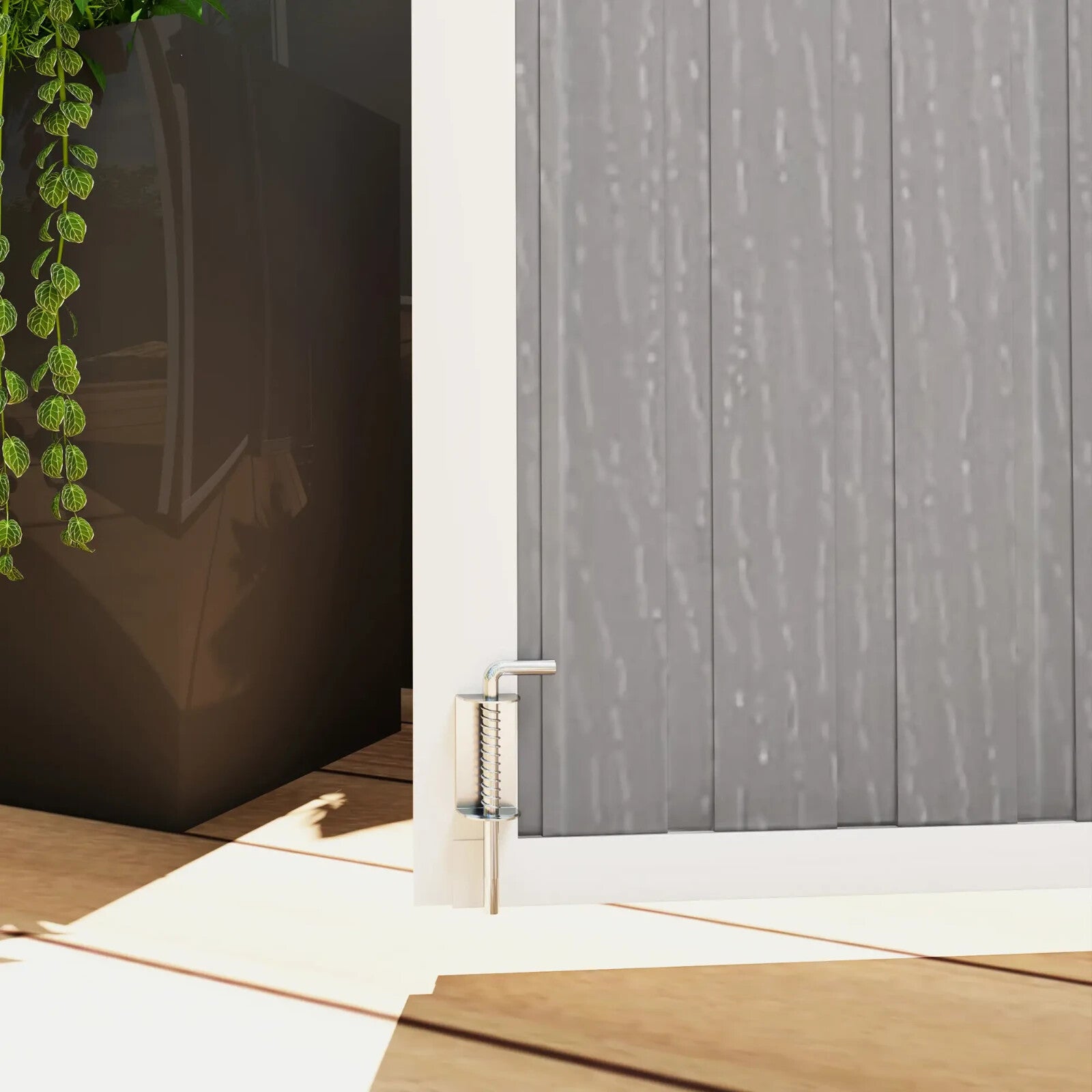 Outdoor Double Bin Storage Shed 4.7 x 2.5FT Lockable Garden Shed Grey Bike Shed - Home and Garden Furniture Shop - rustic - furniture