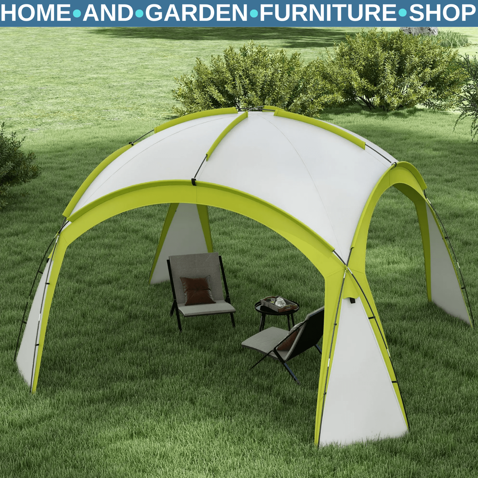 Outdoor Gazebo Event Shelter Party Tent for Garden Green Camping Canopy Gazebo - Home and Garden Furniture Shop - rustic - furniture