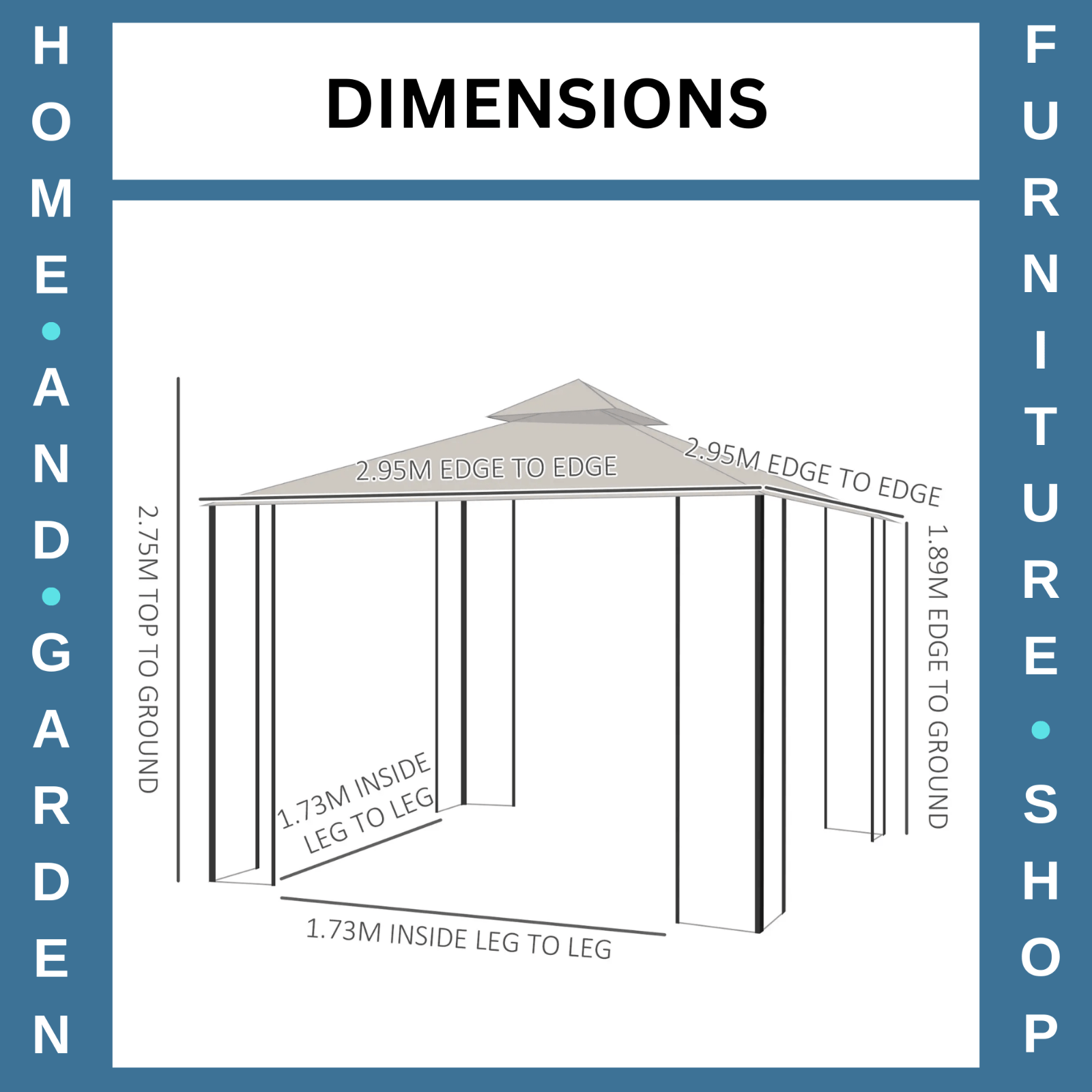 Outdoor Gazebo Party Tent Canopy Sun Shade Patio Cover Garden Shelter Beige 3m - Home and Garden Furniture Shop - rustic - furniture