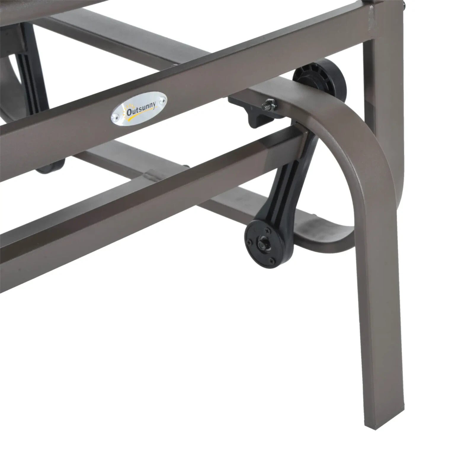 Outdoor Gliding Rocking Chair Steel Frame Patio Garden Lounge Seat Armchair - Home and Garden Furniture Shop - rustic - furniture