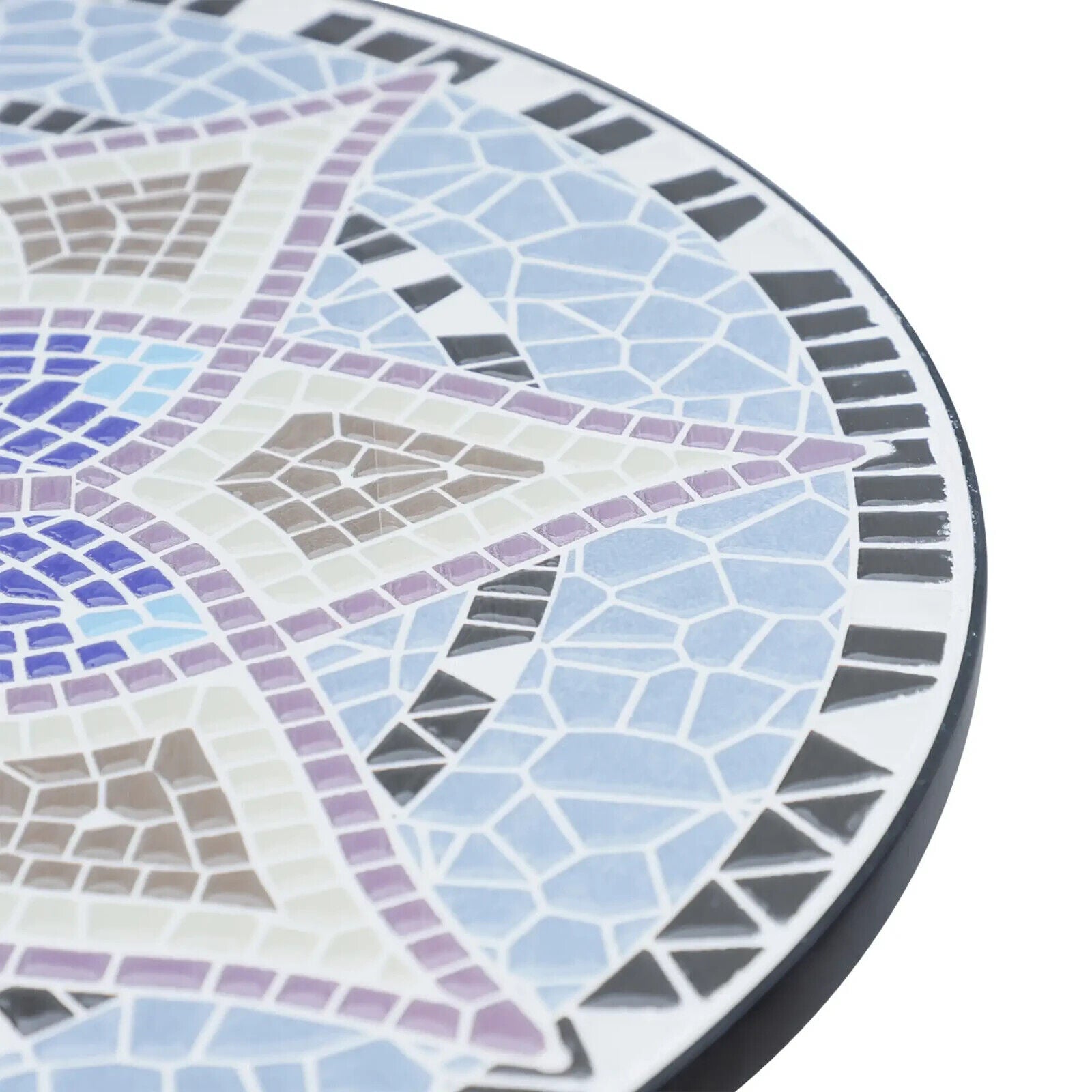 Outdoor Mosaic Round Bistro Table 60cm Ceramic Top Coffee Side Table for Garden - Home and Garden Furniture Shop - #rustic - furniture#