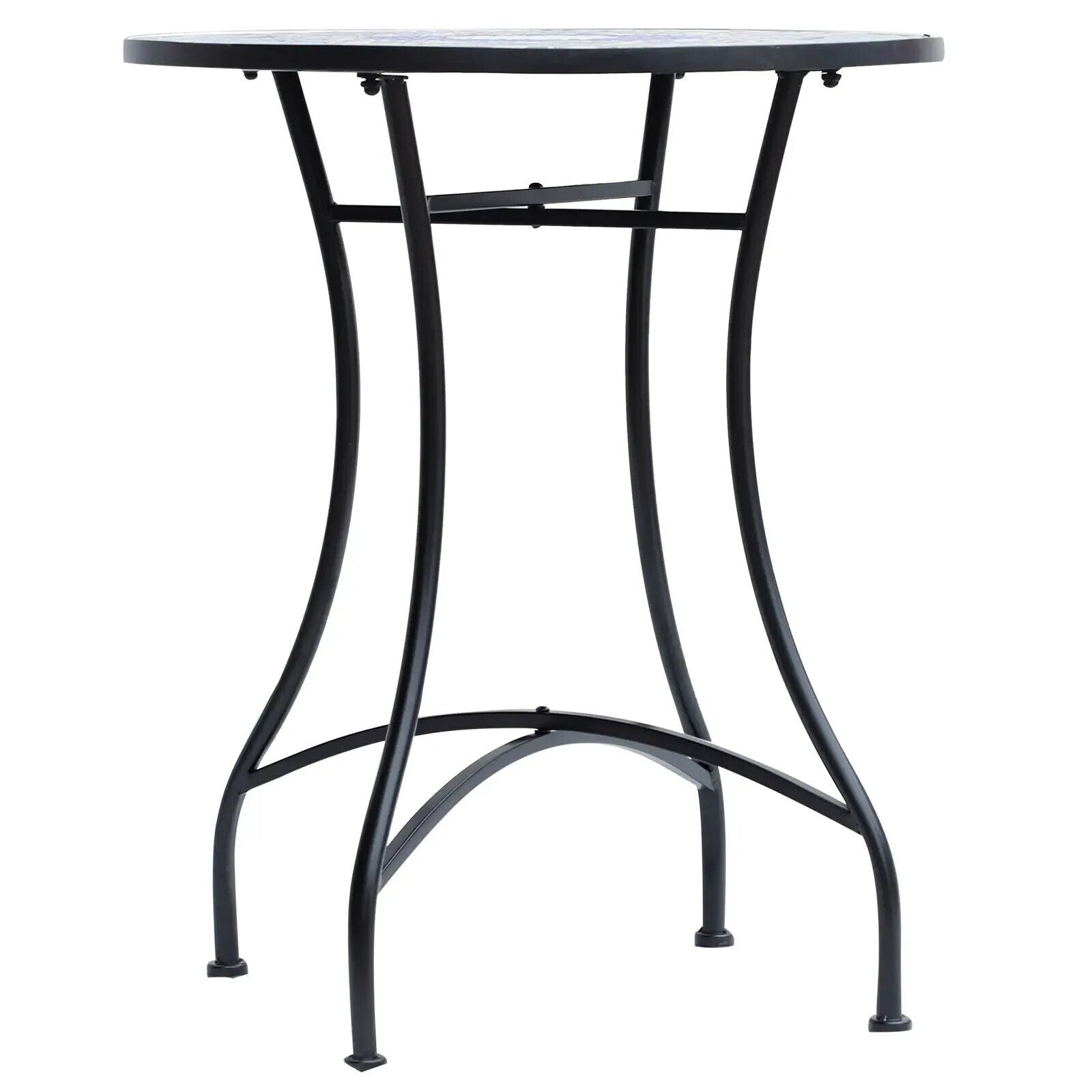 Outdoor Mosaic Round Bistro Table 60cm Ceramic Top Coffee Side Table for Garden - Home and Garden Furniture Shop - #rustic - furniture#
