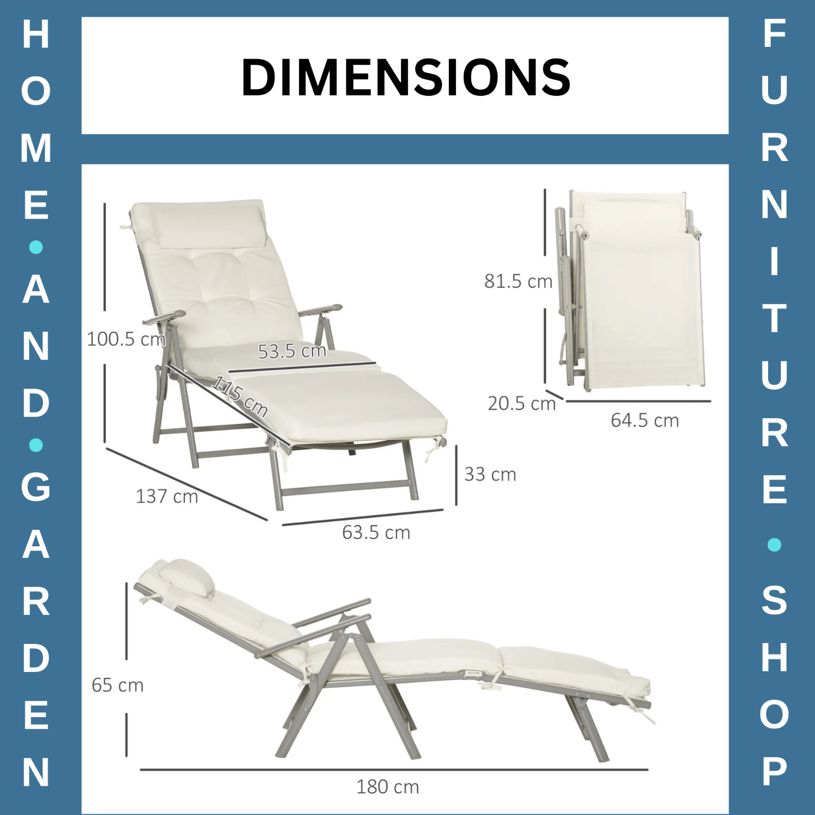 Outdoor Patio Sun Lounger Foldable Reclining Garden Chair With Pillow Adjustable - Home and Garden Furniture Shop - rustic - furniture