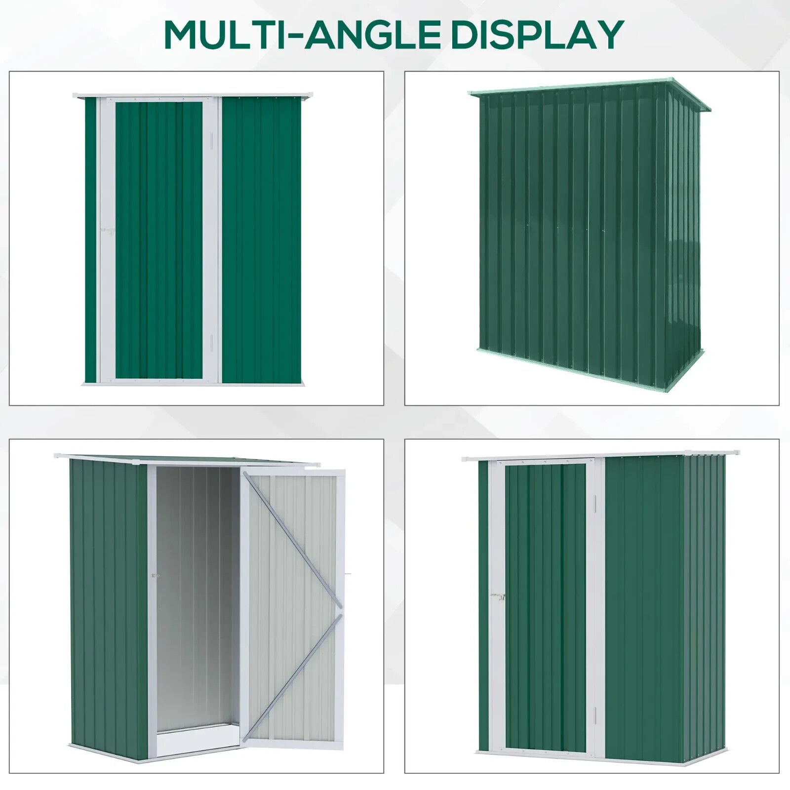 Outdoor Steel Storage Shed Garden Tool Shed with Lockable Door for Backyard Use - Home and Garden Furniture Shop - #rustic - furniture#