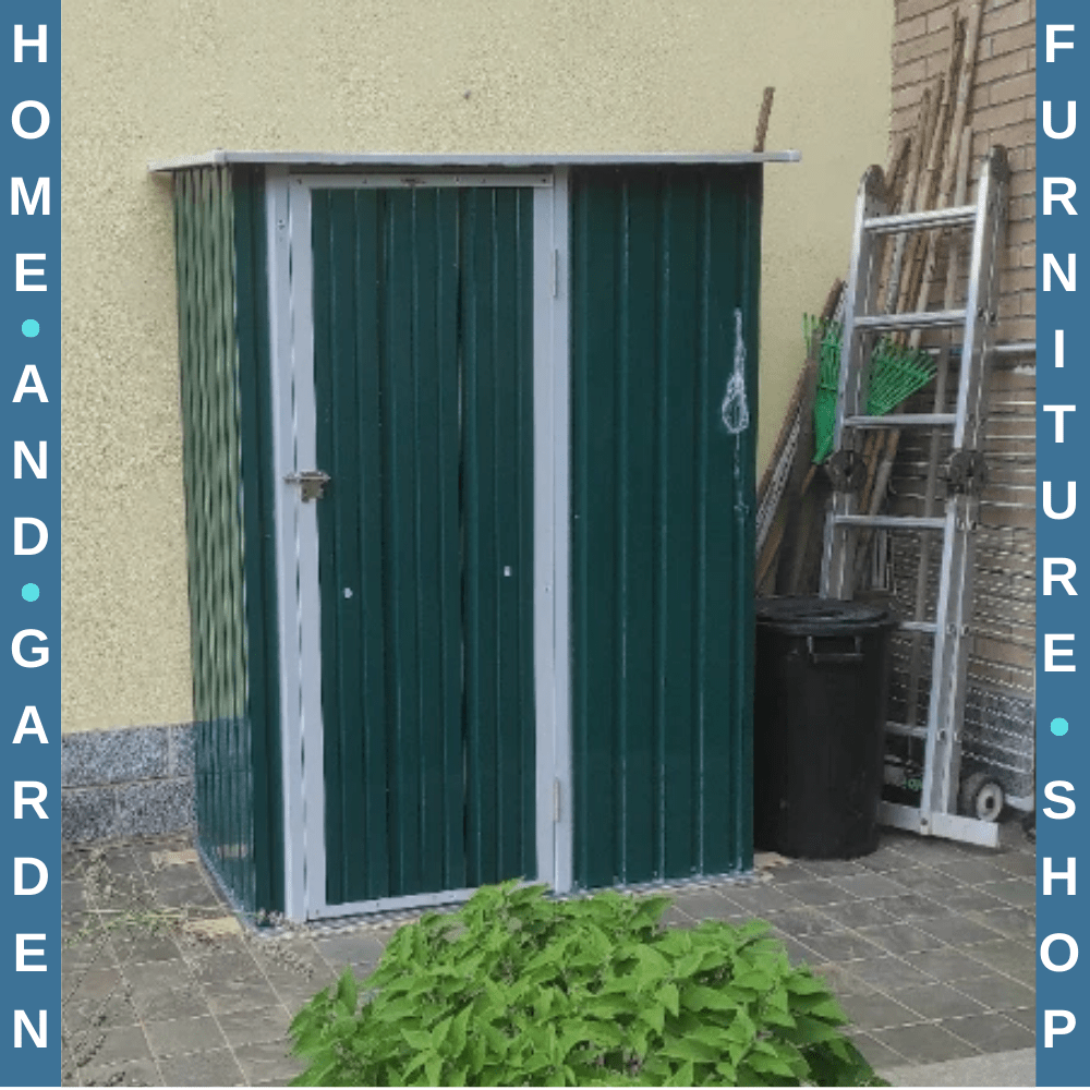 Outdoor Steel Storage Shed Garden Tool Shed with Lockable Door for Backyard Use - Home and Garden Furniture Shop - rustic - furniture