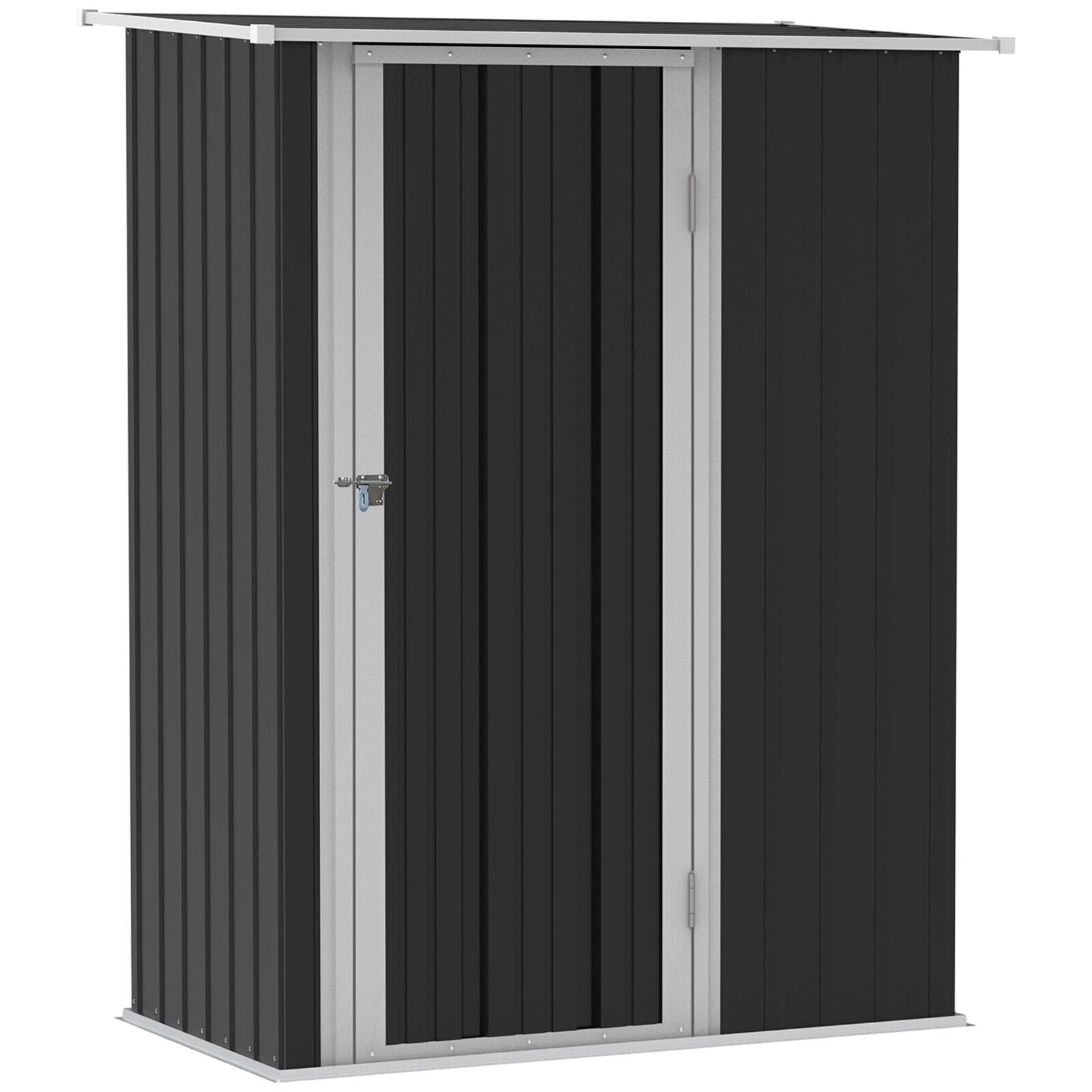 Outdoor Steel Storage Shed Garden Tool Shed with Lockable Door for Use Backyard - Home and Garden Furniture Shop - #rustic - furniture#