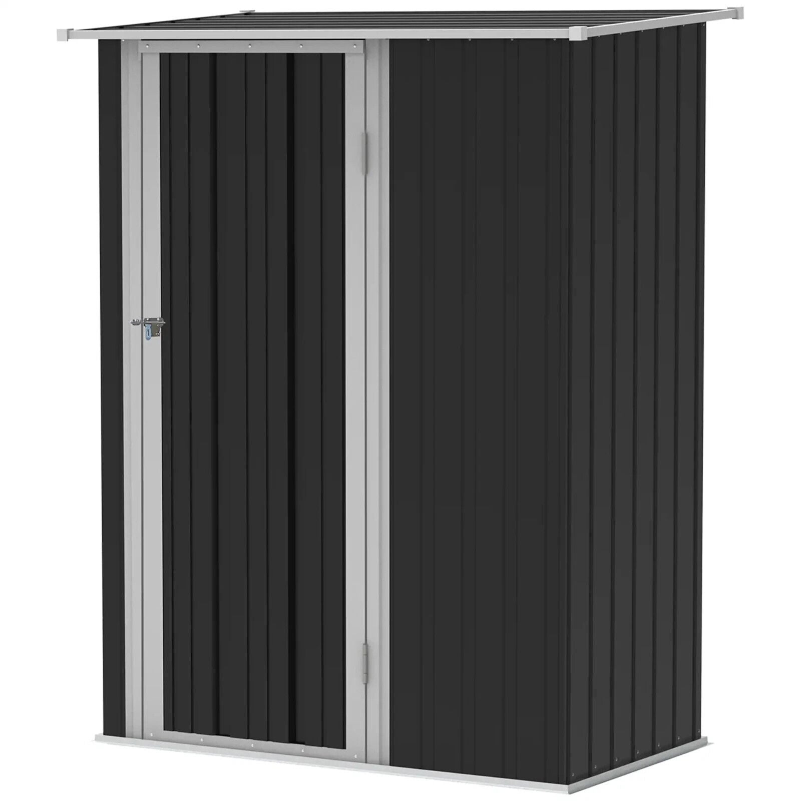 Outdoor Steel Storage Shed Garden Tool Shed with Lockable Door for Use Backyard - Home and Garden Furniture Shop - #rustic - furniture#
