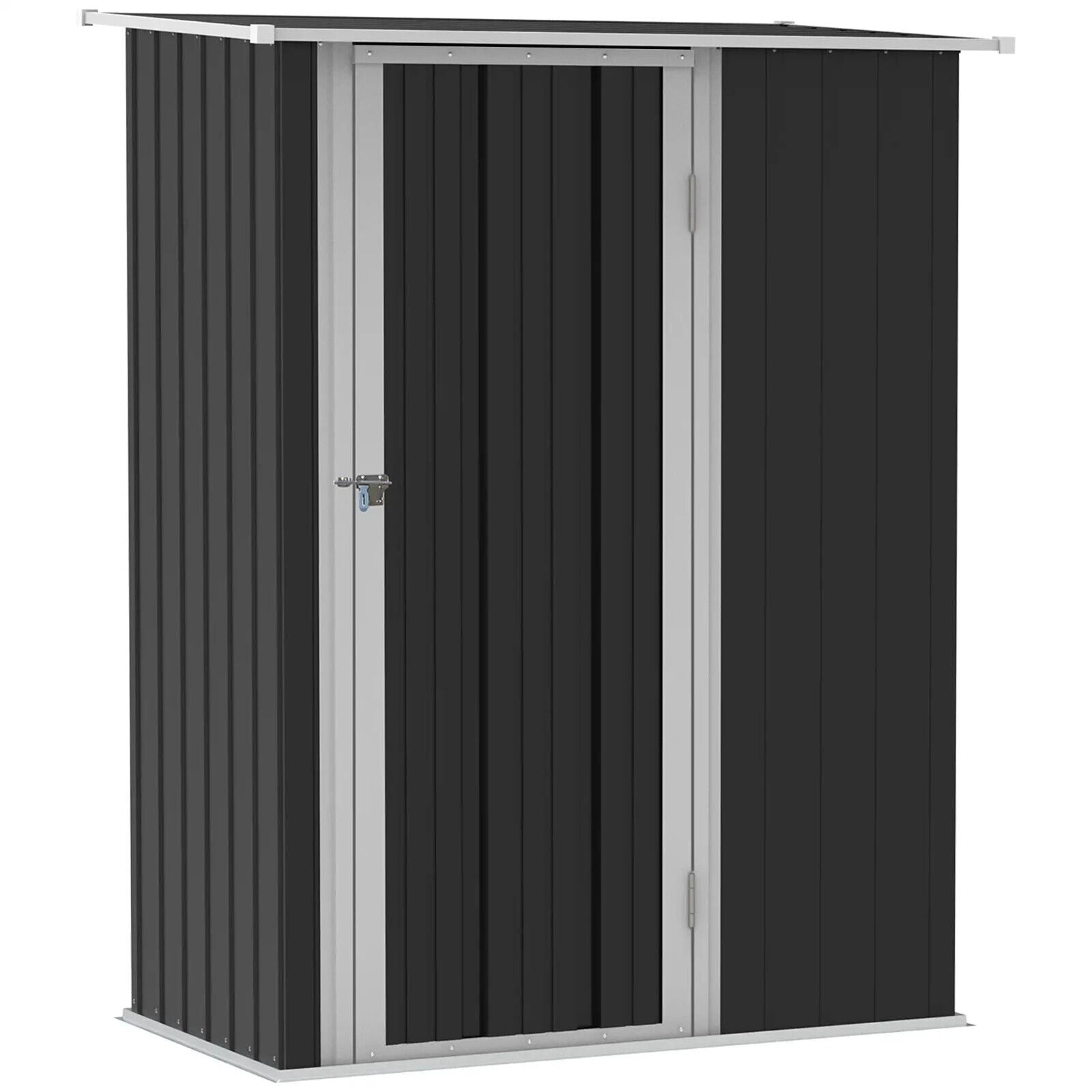 Outdoor Steel Storage Shed Garden Tool Shed with Lockable Door for Use Backyard - Home and Garden Furniture Shop - #rustic - furniture#