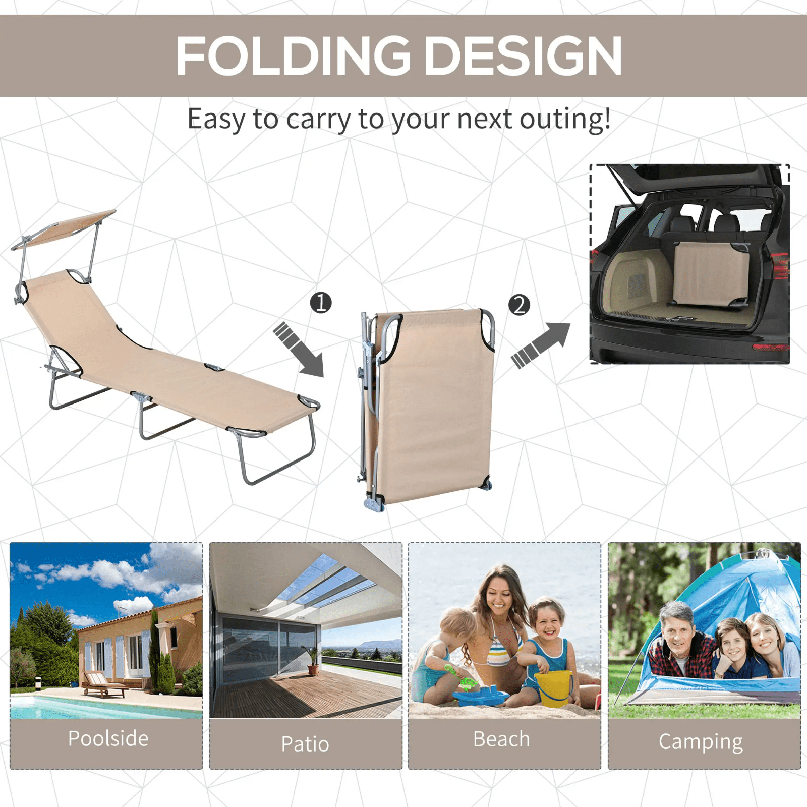 Outdoor Sun Lounger Recliner Chairs Set of 2 Foldable Garden Chairs Day Bed Set - Home and Garden Furniture Shop - #rustic - furniture#