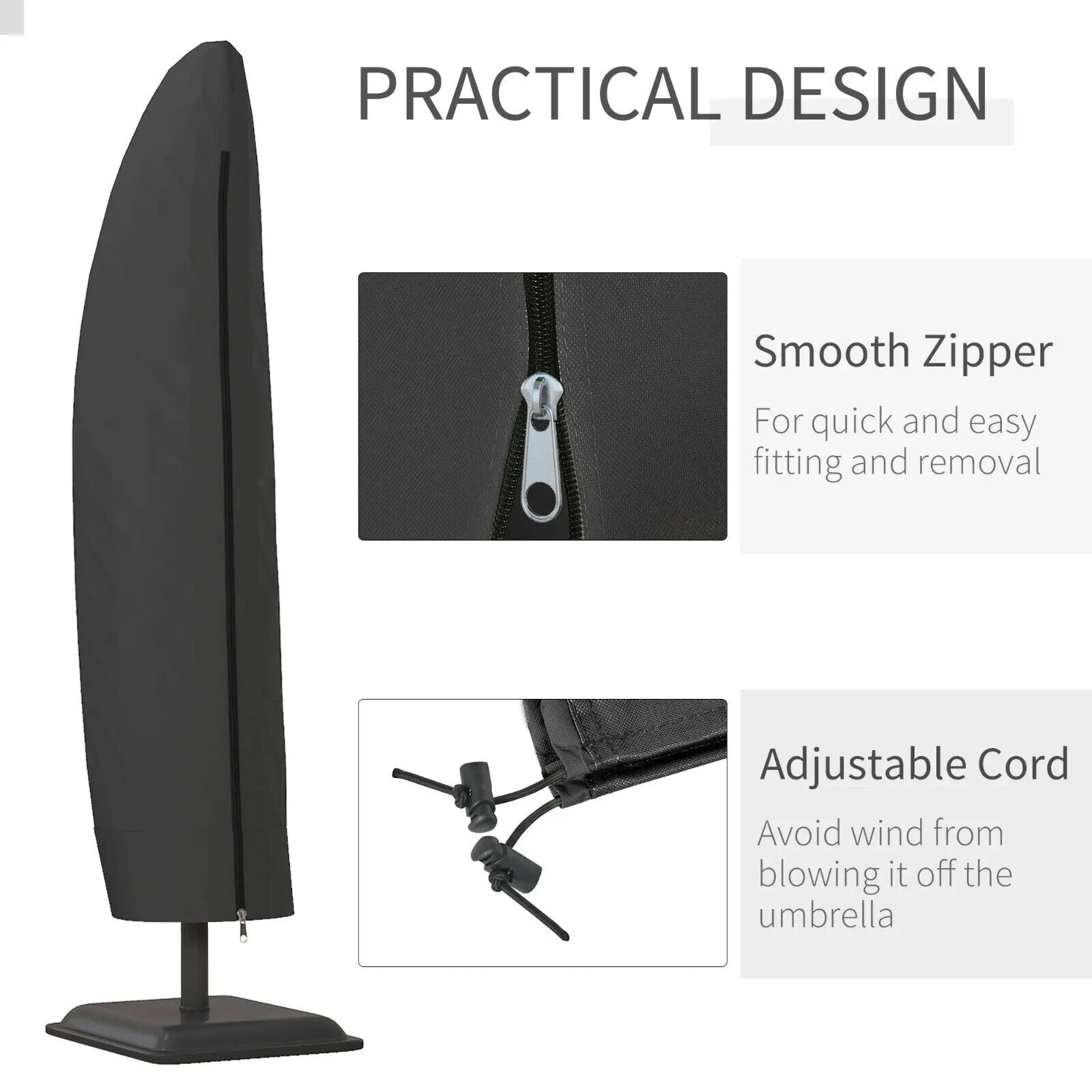 Parasol Cover for Patio Cantilever Banana Umbrella - Waterproof Protection - Home and Garden Furniture Shop - #rustic - furniture#