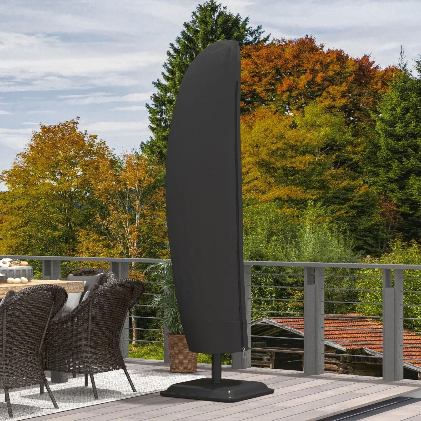 Parasol Cover for Patio Cantilever Banana Umbrella - Waterproof Protection - Home and Garden Furniture Shop - #rustic - furniture#